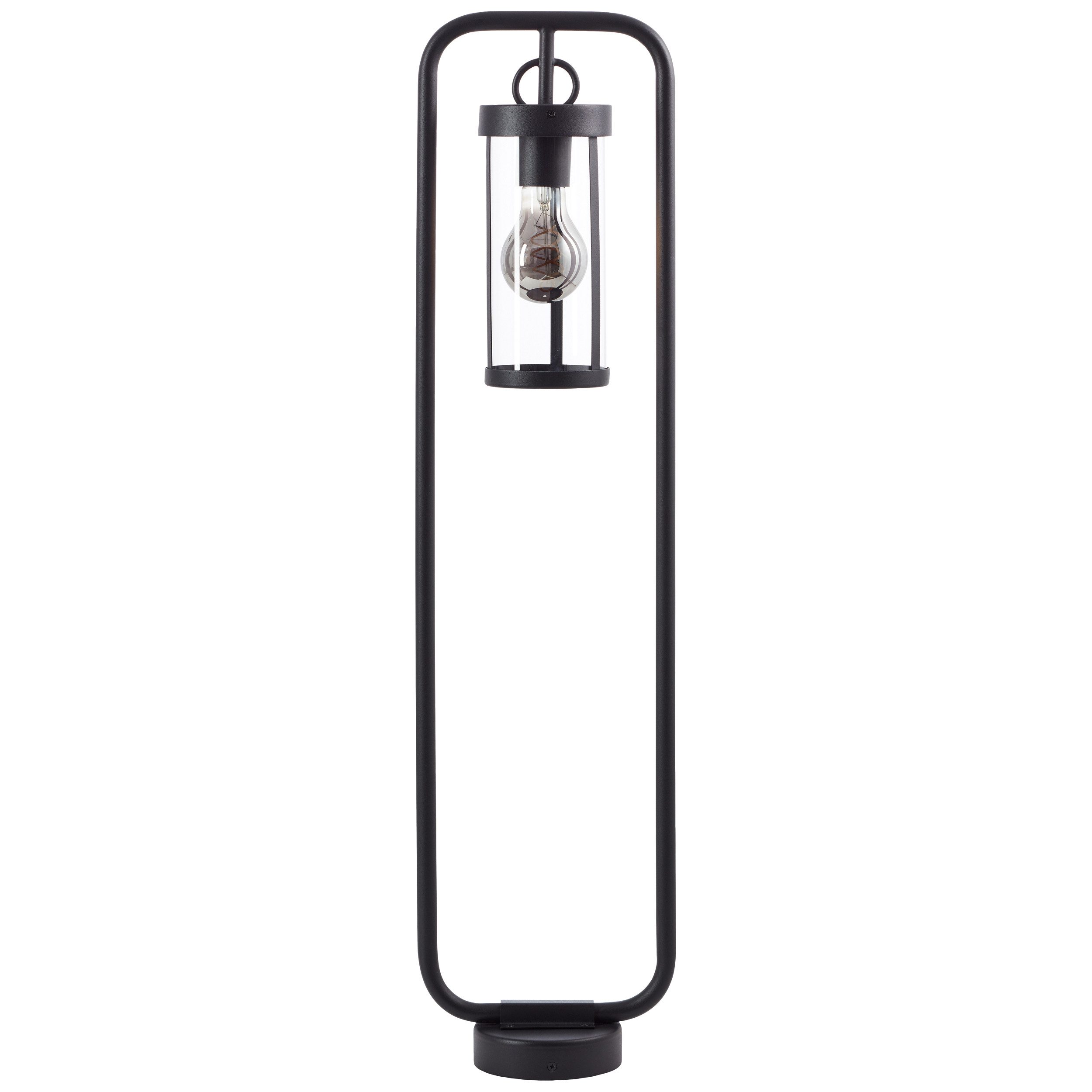 Brilliant Leuchten Staande lamp voor buiten Sidney Buitenstaande lamp, 85 cm, lantaarn, E27, metaal/glas, zwart (1 stuk)