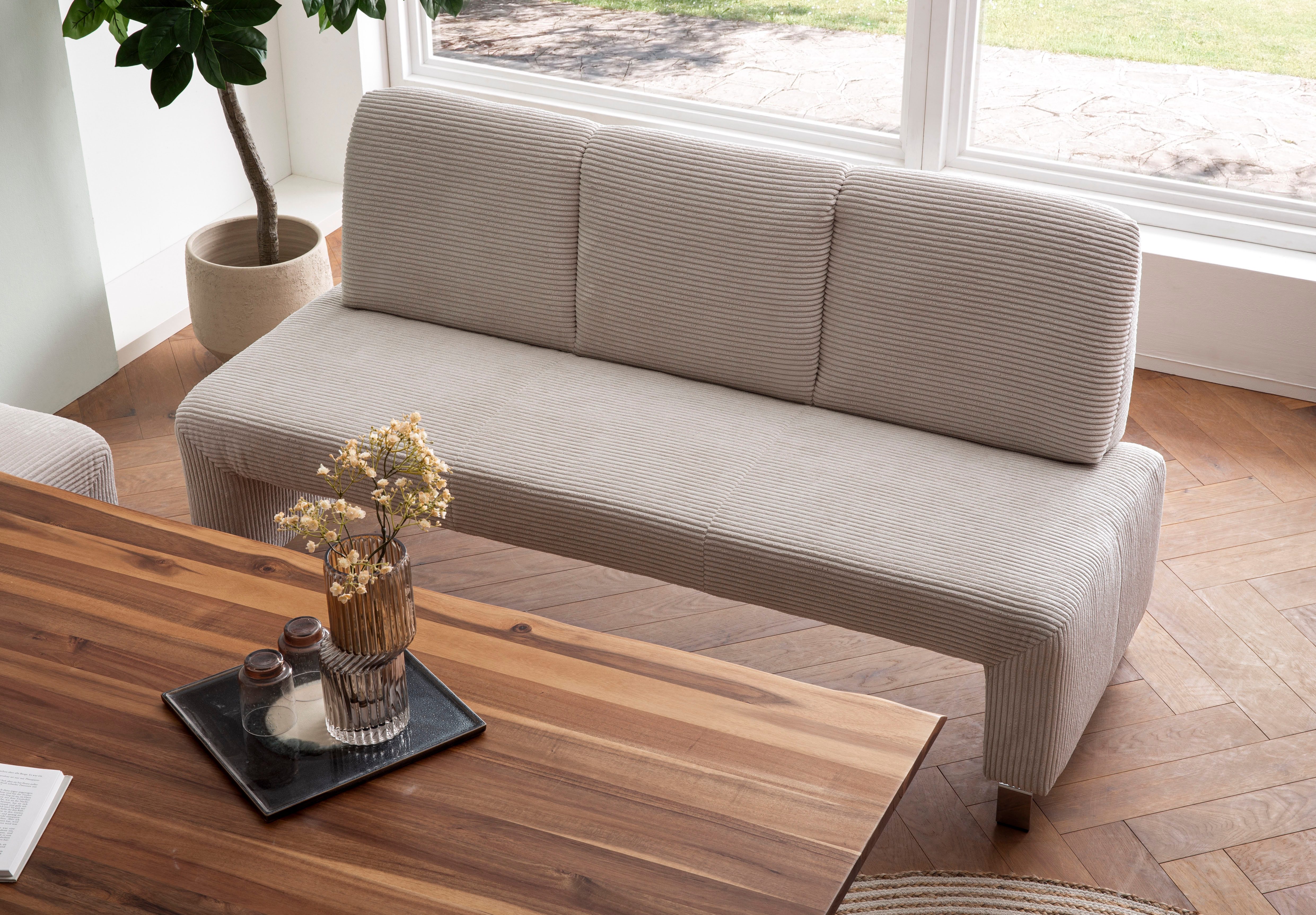 exxpo - sofa fashion Bank Intenso, bank, breedte 182 cm, keuze uit leer of textiel hoge bodemvrijheid, vrij in de ruimte te plaatsen, hoog zitcomfort