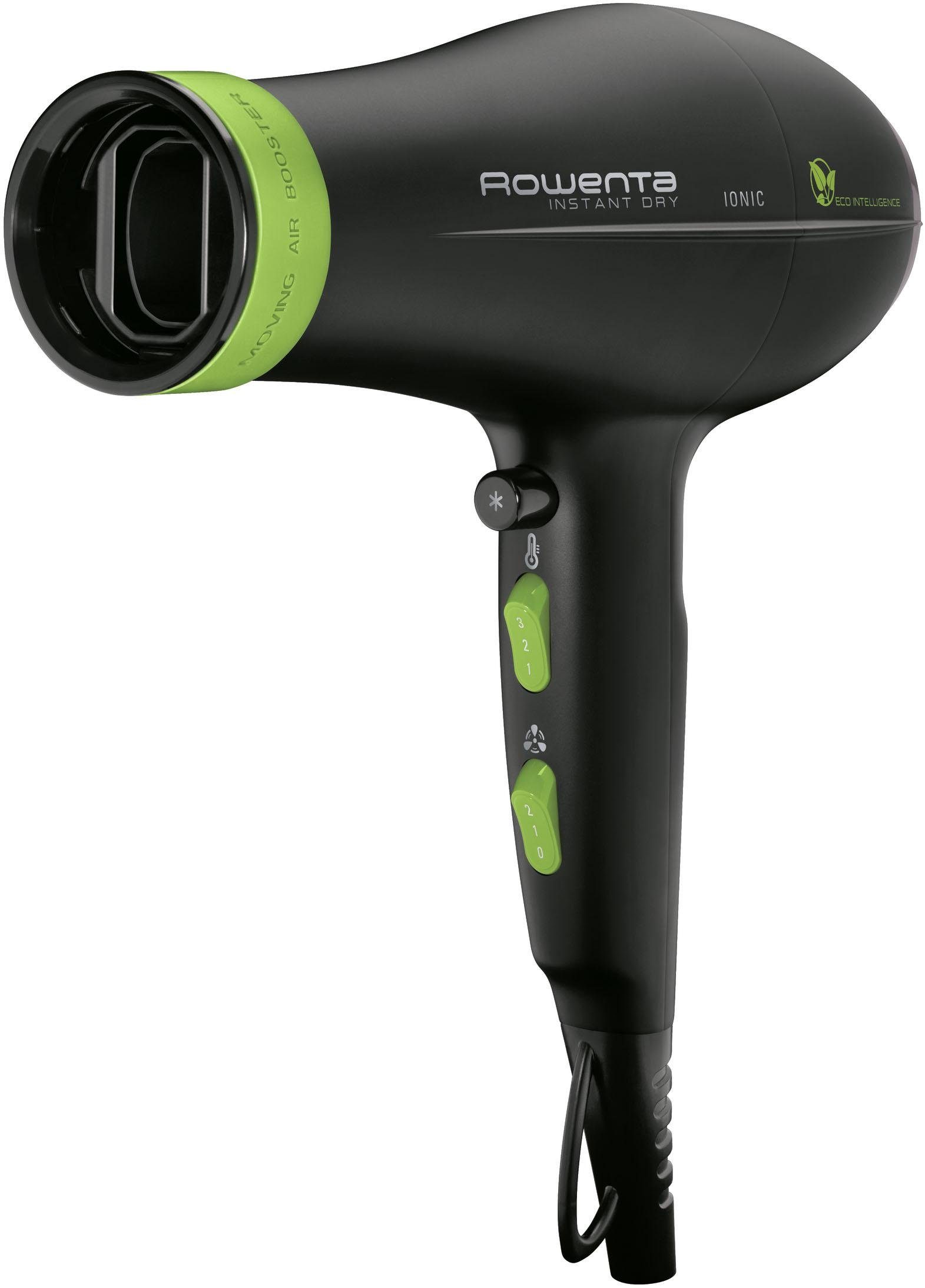 Rowenta Haardroger Eco Intelligence Instant Dry, luchtstroom-booster, lange kabel 1,8 m,