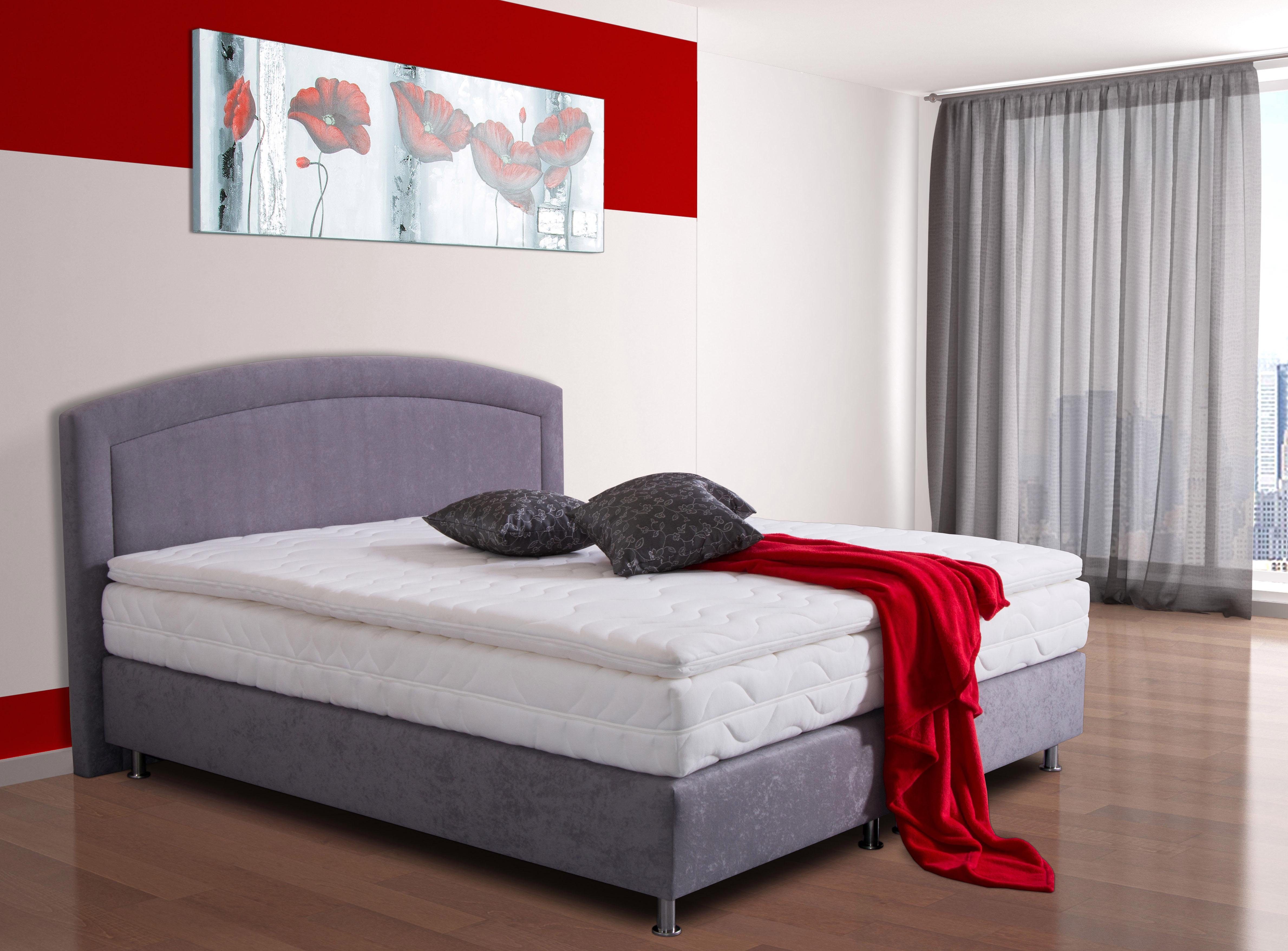 Westfalia Polsterbetten Boxspring met topmatras boxsprings grijs