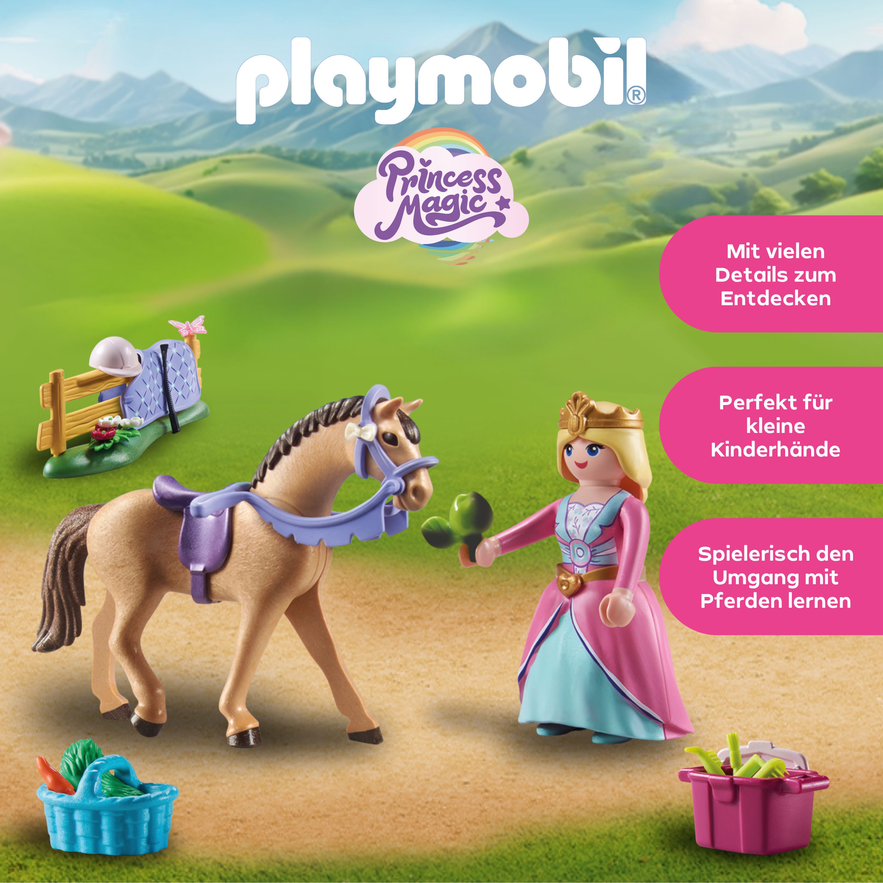 Playmobil® Constructie-speelset Prinzessin mit Pferd (71801), Playmobil Princess Magic (39-delig)