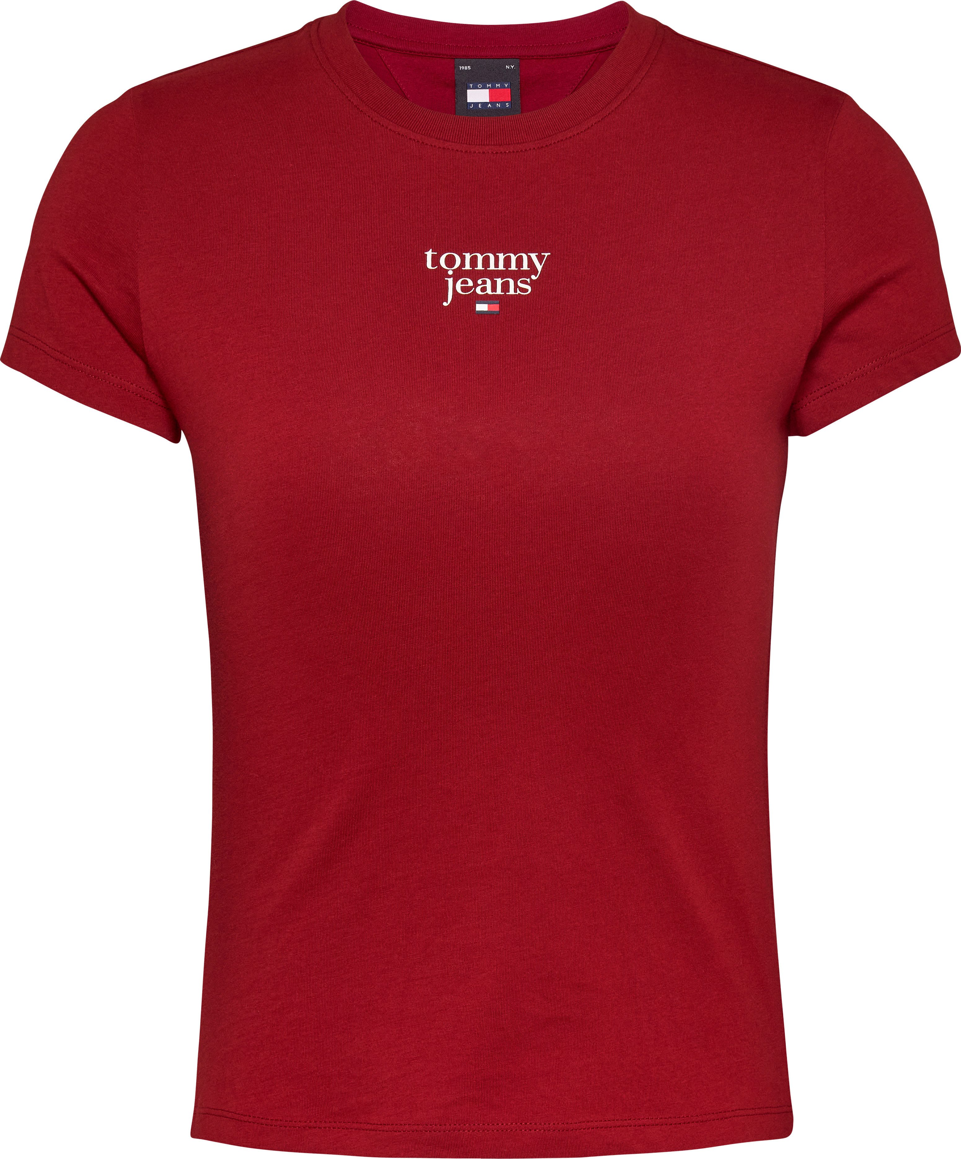 Tommy Jeans Curve T-shirt TJW SLIM ESSENTIAL LOGO1 TEE EXT in grote maten met logo-opschrift