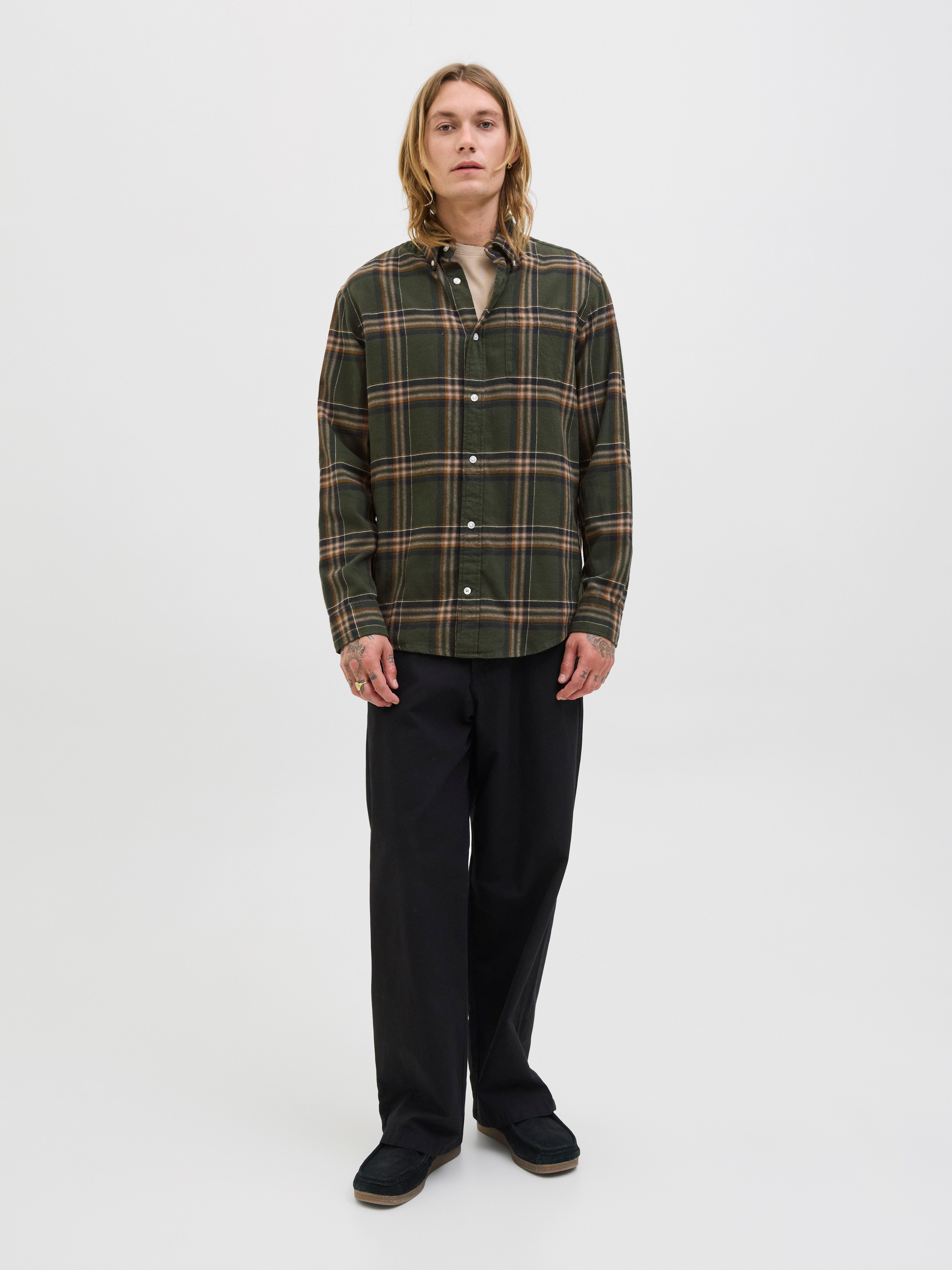 Jack & Jones Overhemd met lange mouwen JJECLASSIC FLANNEL CHECK SHIRT LS SN