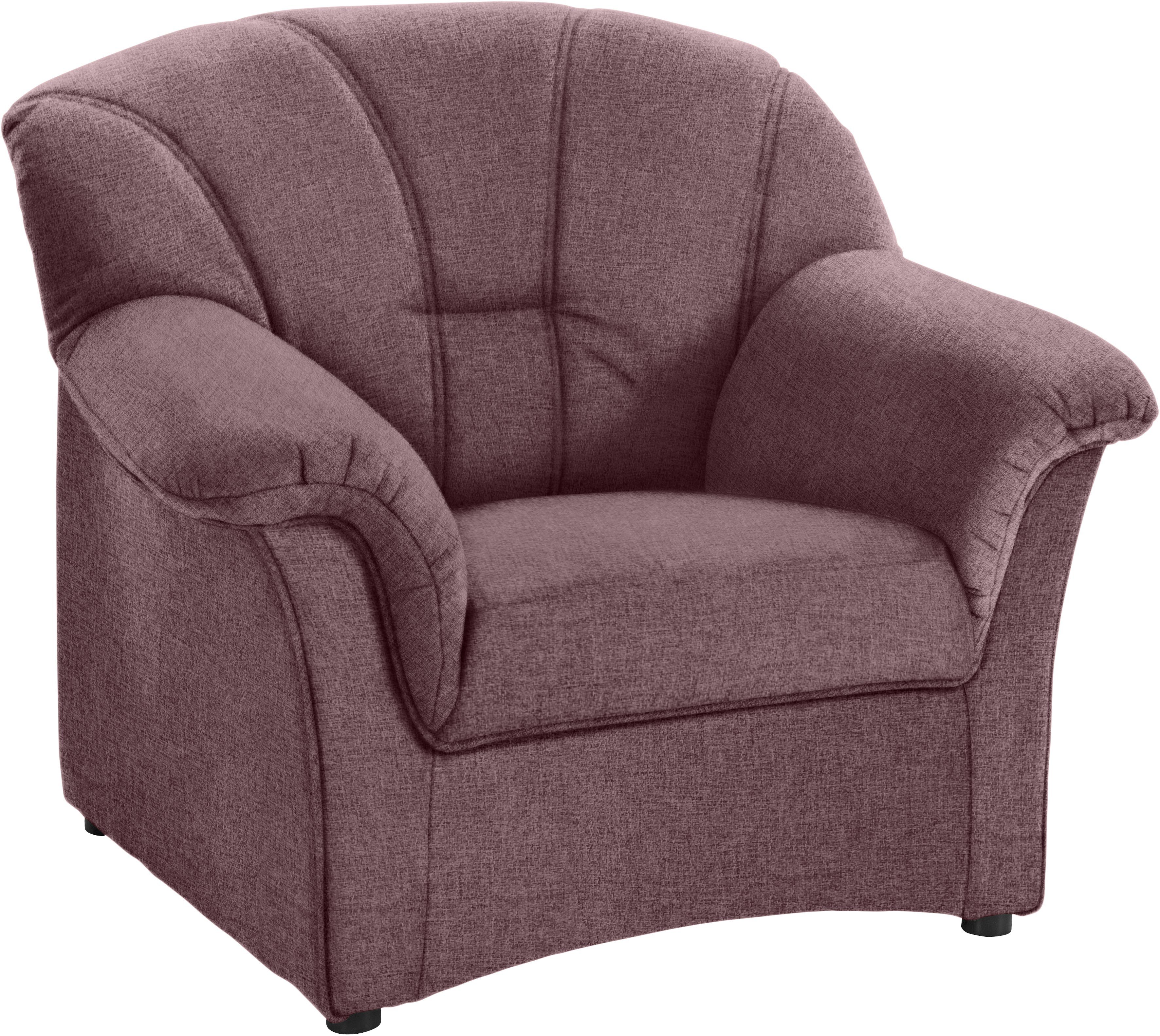 DOMO collection Fauteuil Papenburg zeitlose Rückensteppung, elegante Armlehne in vele kleuren (set)