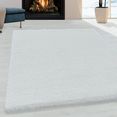 ayyildiz teppiche hoogpolig vloerkleed fluffy 3500 robuuste lange pool, ideaal voor woonkamer en slaapkamer wit