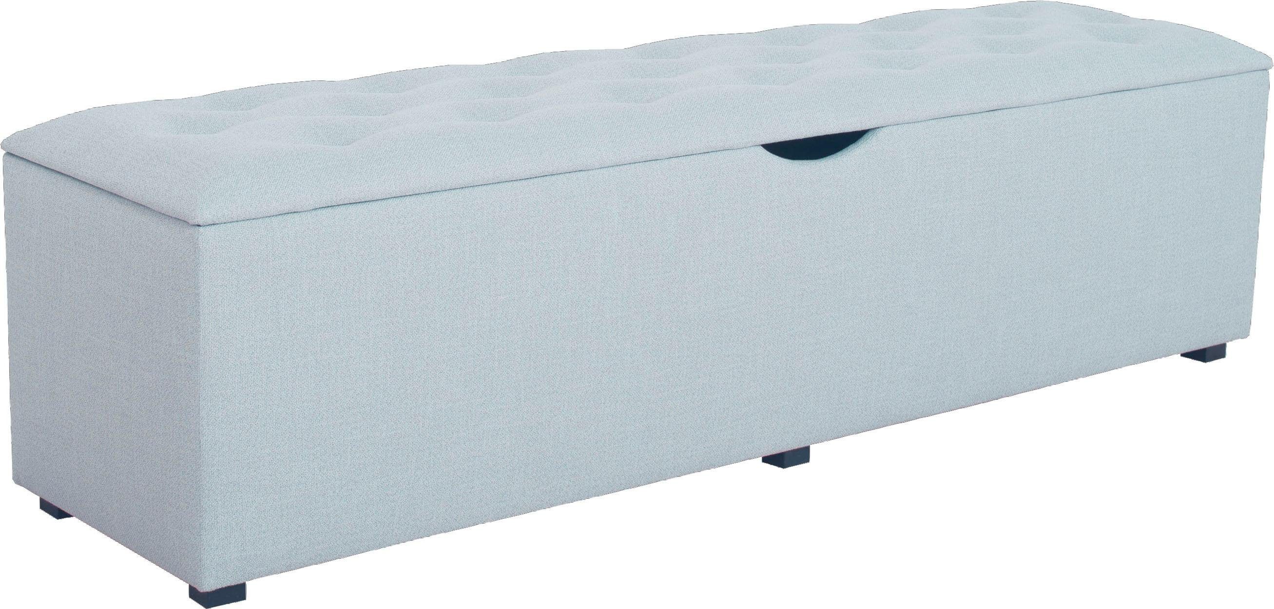 Places of Style Hockerbank Knobbed Hockerbank met bergruimte, breedte 120 cm en 160 cm hockers groen