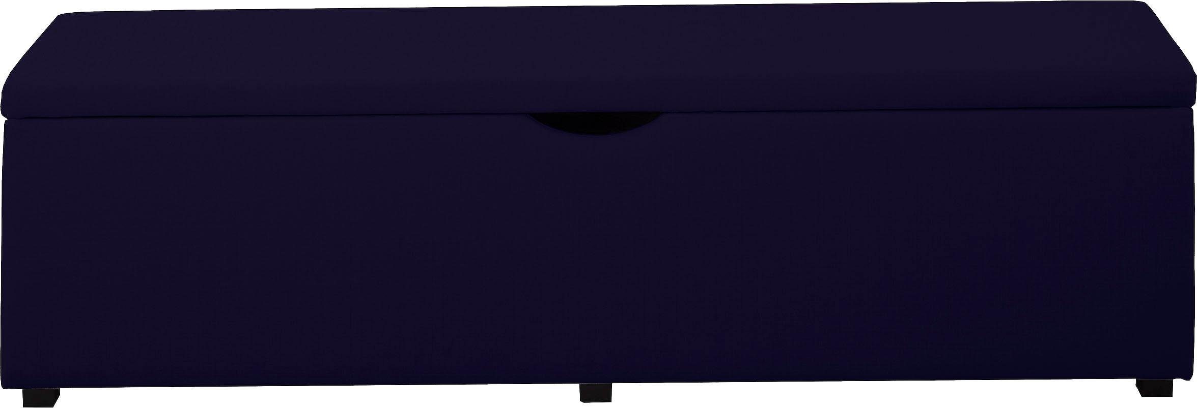 Places of Style Hockerbank Standaard Breedte 120 cm of 160 cm, ook als garderobebank of bedbank hockers maat 160 cm x 42 cm x 40 cm blauw
