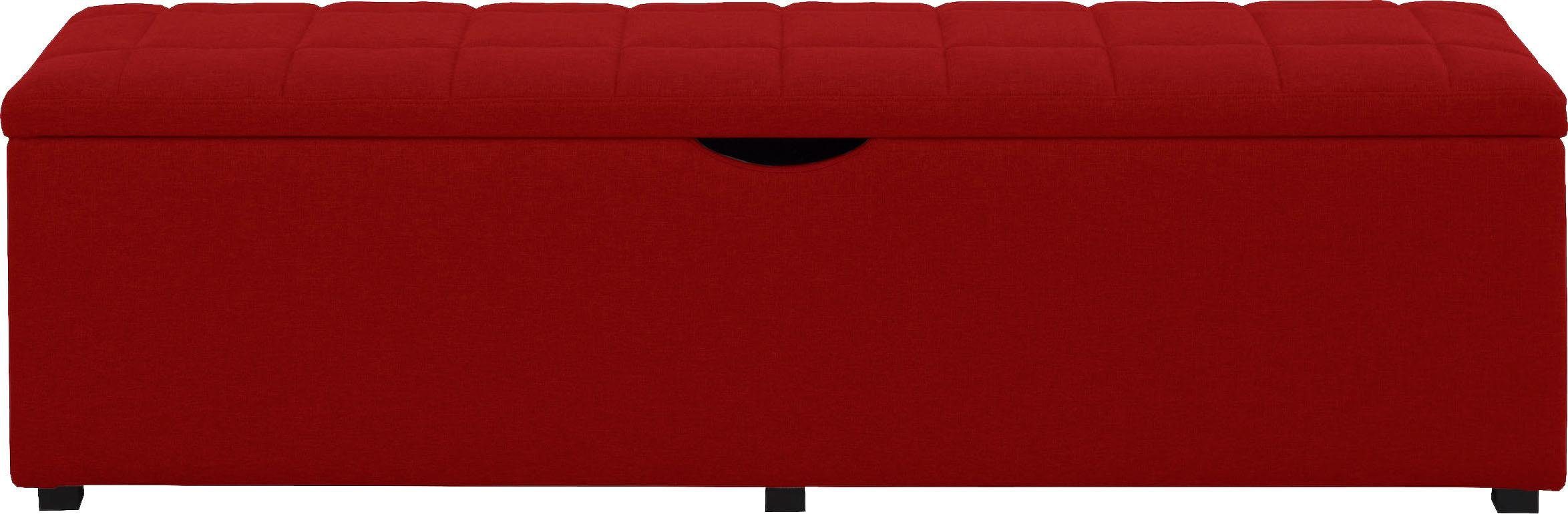 Places of Style Hockerbank Checked met bergruimte, breedte 120 cm en 160 cm, als bedbank te gebruiken