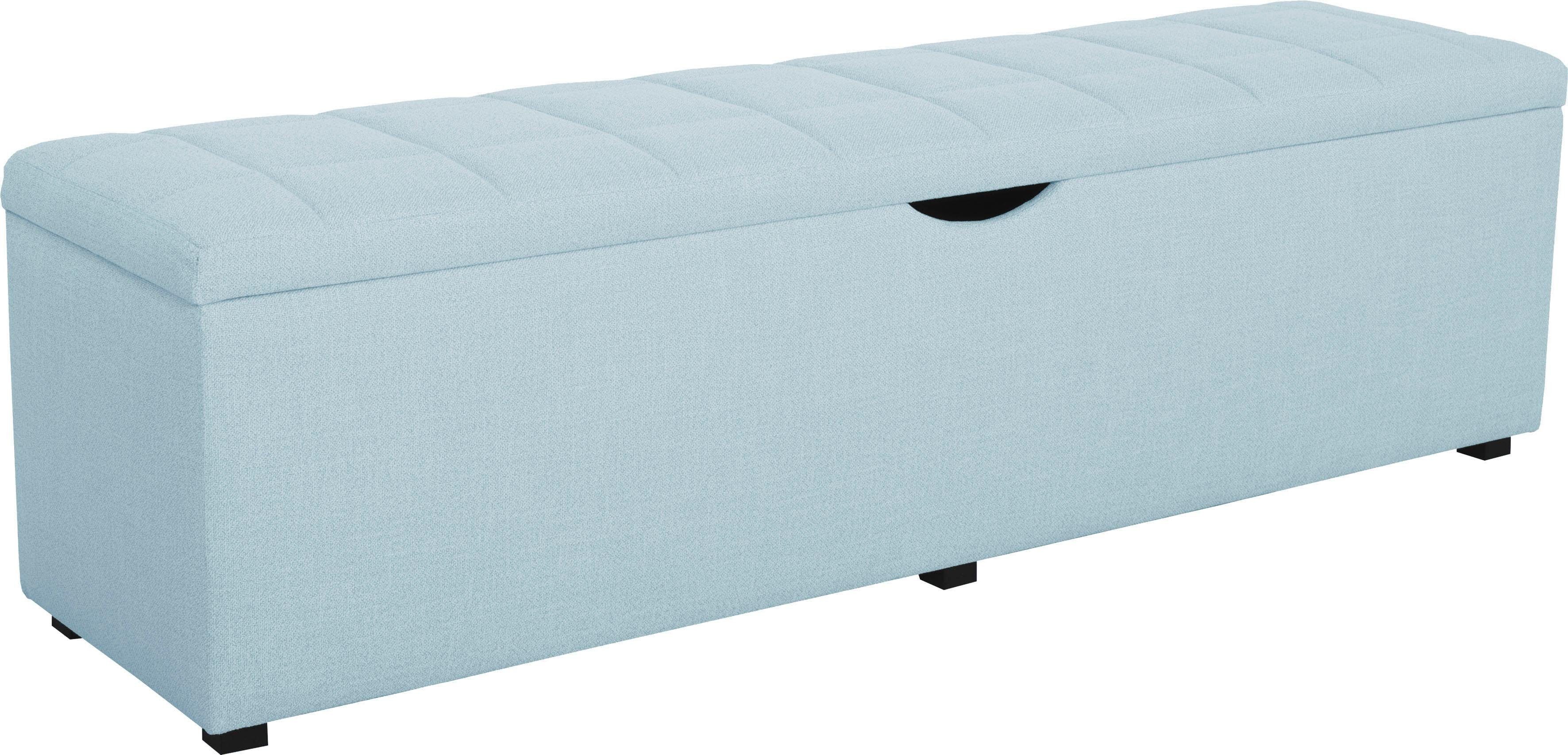 Places of Style Hockerbank Checked met bergruimte, breedte 120 cm en 160 cm, als bedbank te gebruiken hockers maat 120 cm x 42 cm x 40 cm groen