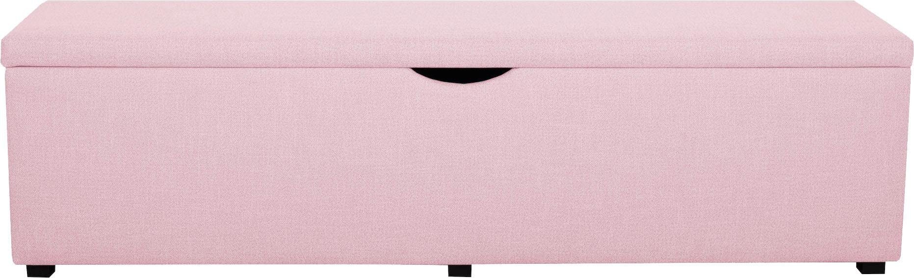Places of Style Hockerbank Standaard Breedte 120 cm of 160 cm, ook als garderobebank of bedbank hockers maat 160 cm x 42 cm x 40 cm roze