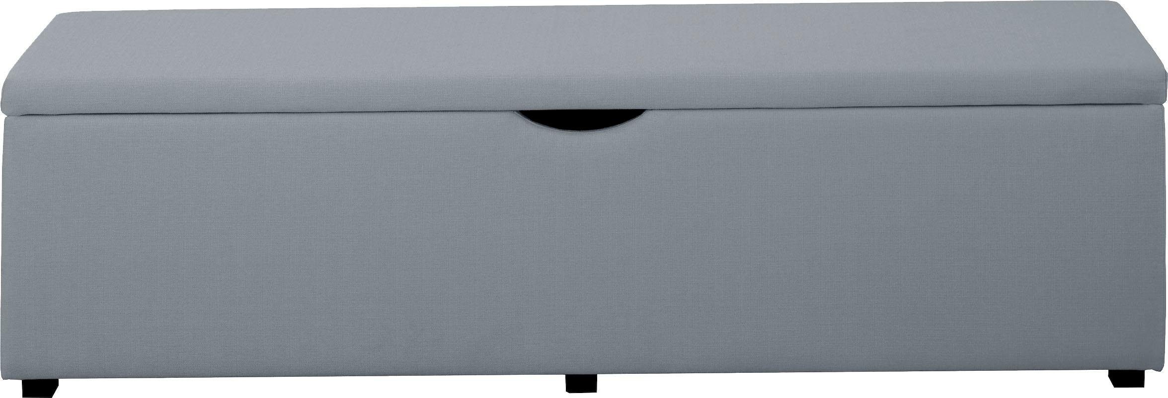 Places of Style Hockerbank Standaard Breedte 120 cm of 160 cm, ook als garderobebank of bedbank hockers maat 120 cm x 42 cm x 40 cm grijs