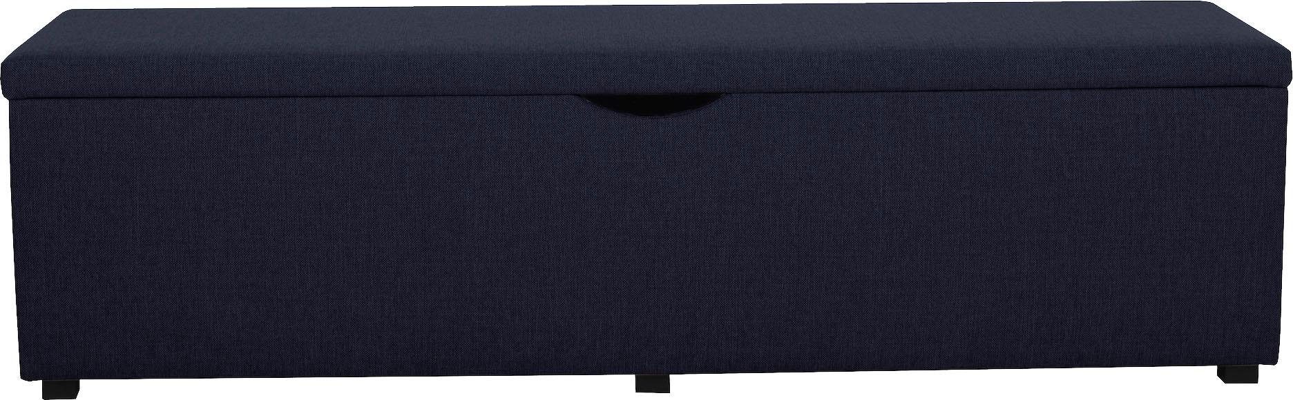 Places of Style Hockerbank Standaard Breedte 120 cm of 160 cm, ook als garderobebank of bedbank hockers maat 120 cm x 42 cm x 40 cm blauw