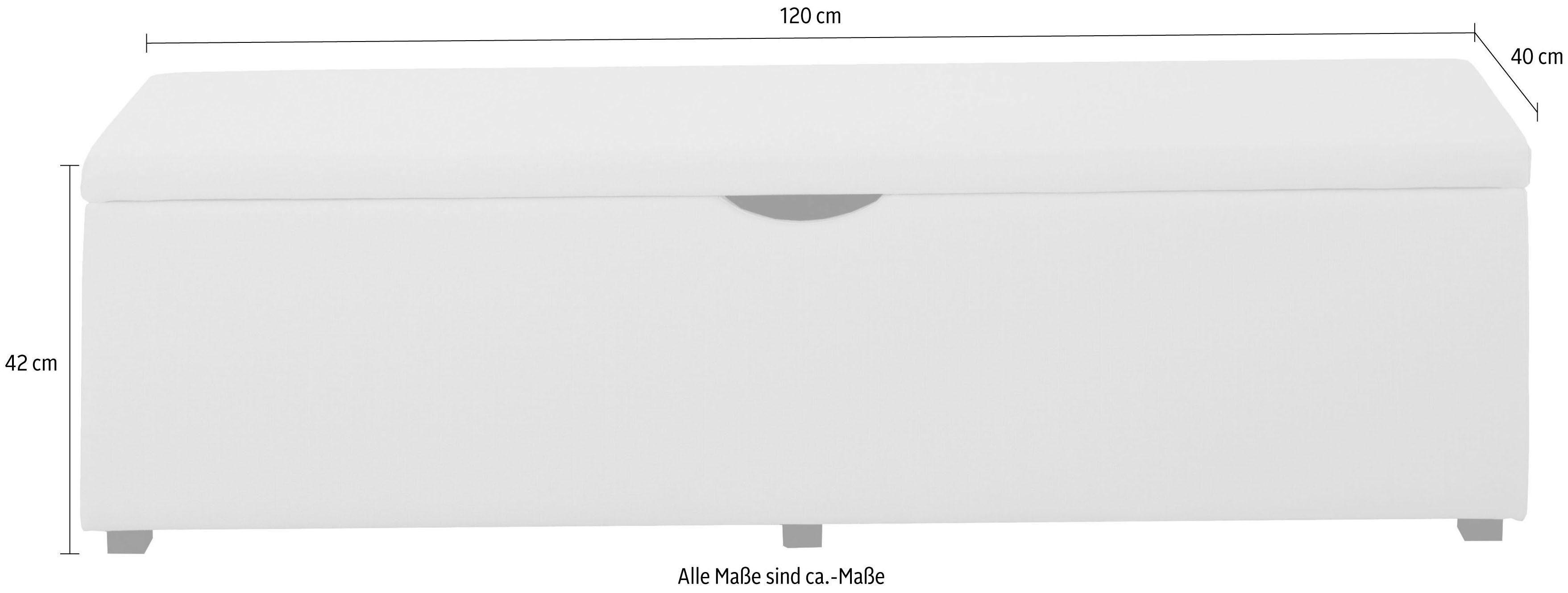 Places of Style Hockerbank Standaard Breedte 120 cm of 160 cm, ook als garderobebank of bedbank
