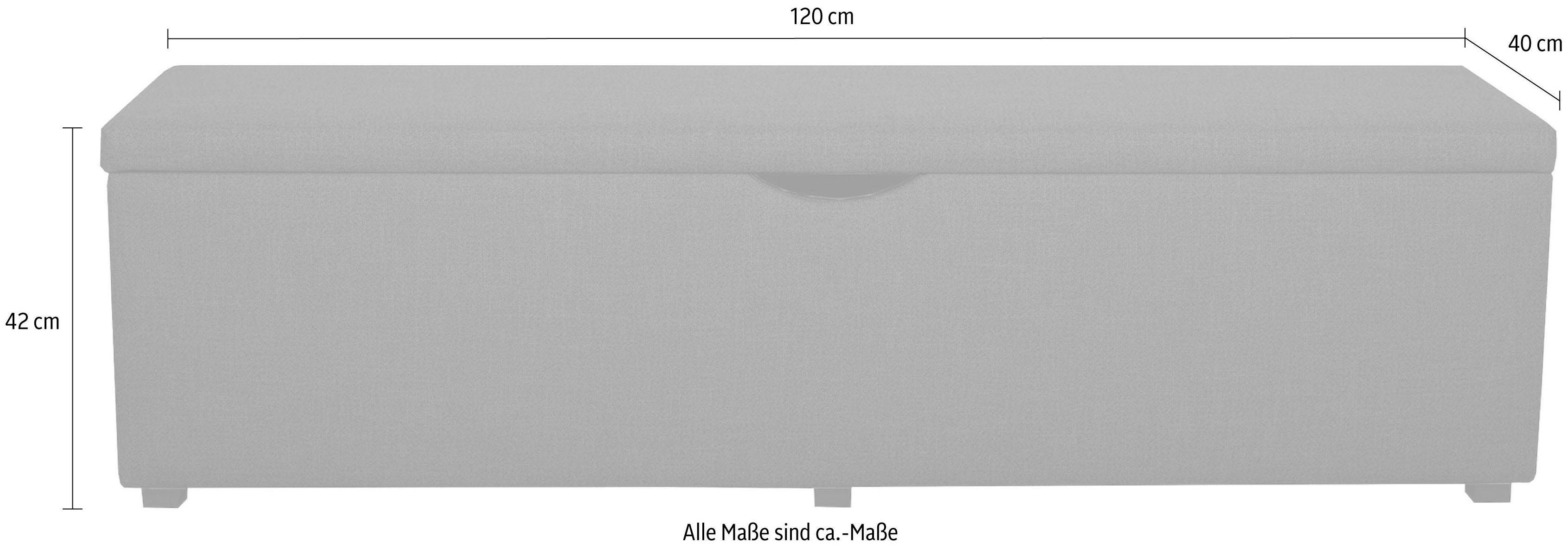 Places of Style Hockerbank Standaard Breedte 120 cm of 160 cm, ook als garderobebank of bedbank