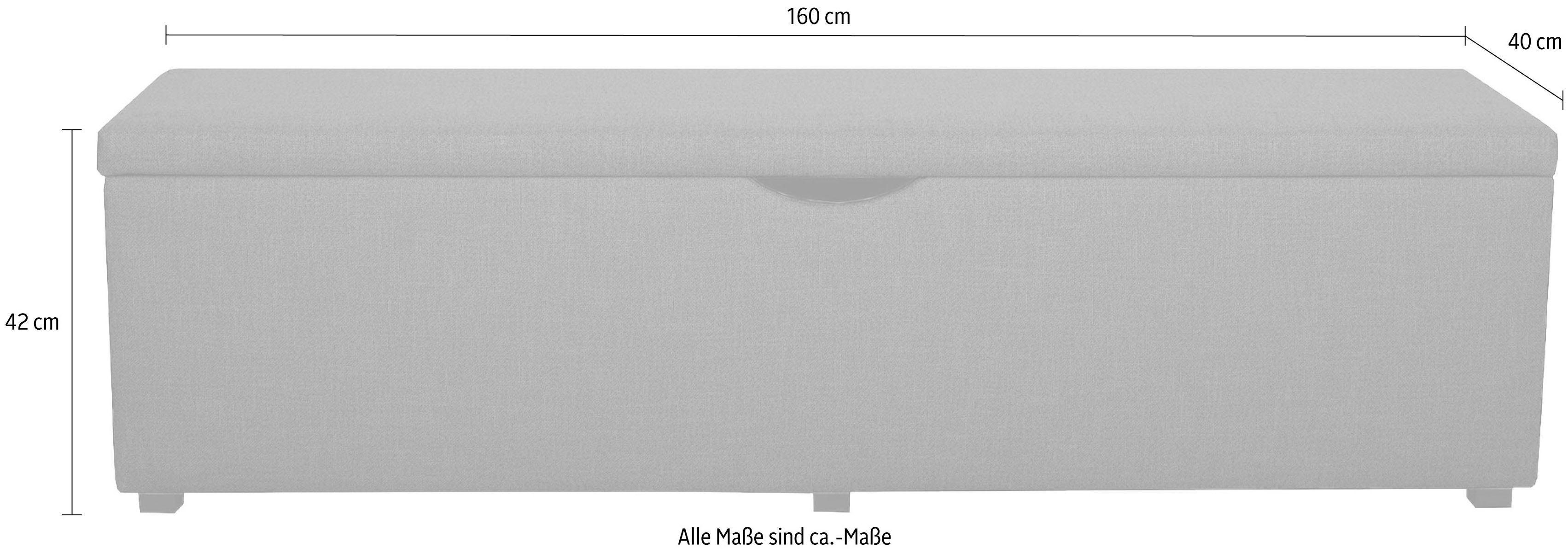 Places of Style Hockerbank Standaard Breedte 120 cm of 160 cm, ook als garderobebank of bedbank