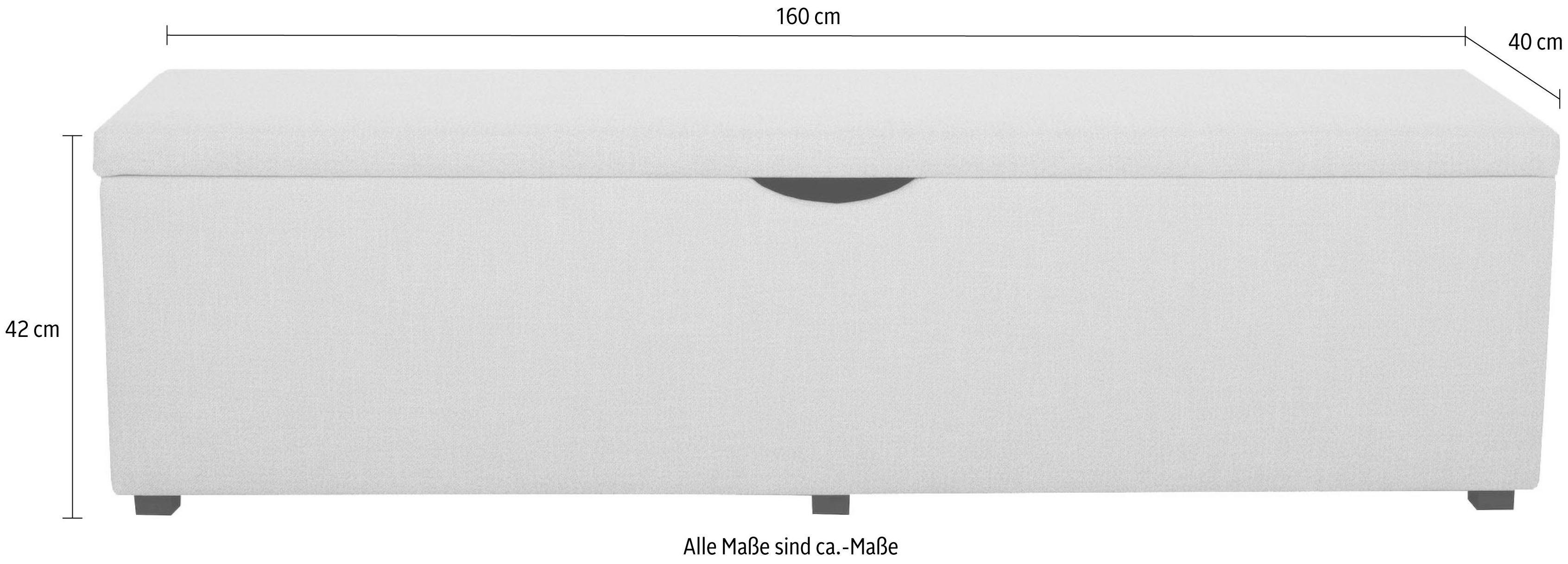 Places of Style Hockerbank Standaard Breedte 120 cm of 160 cm, ook als garderobebank of bedbank