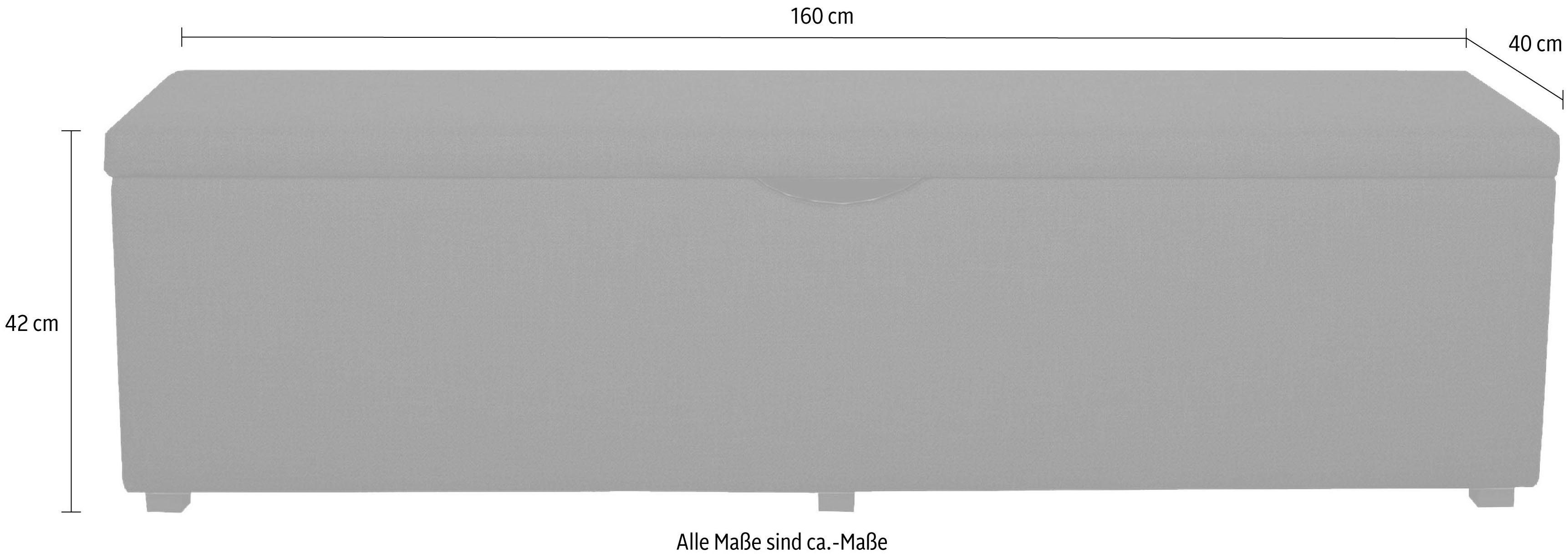 Places of Style Hockerbank Standaard Breedte 120 cm of 160 cm, ook als garderobebank of bedbank