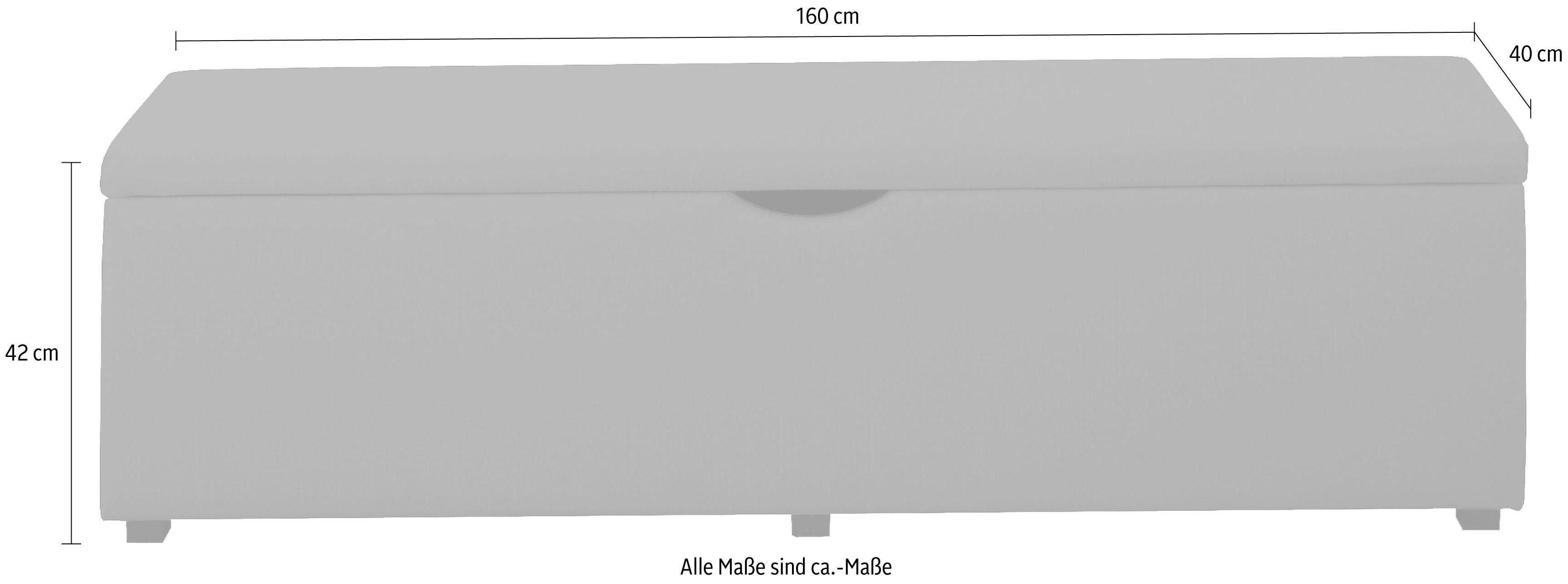 Places of Style Hockerbank Standaard Breedte 120 cm of 160 cm, ook als garderobebank of bedbank