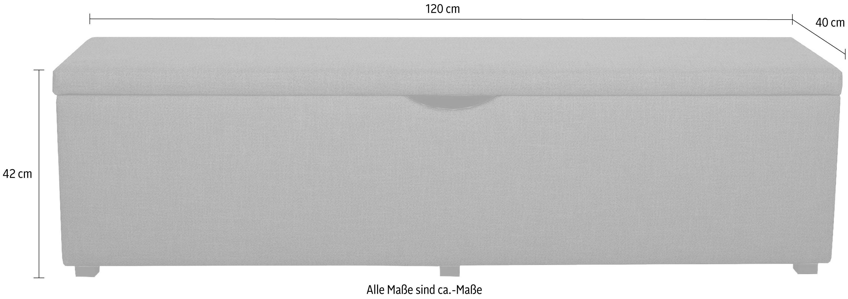 Places of Style Hockerbank Standaard Breedte 120 cm of 160 cm, ook als garderobebank of bedbank
