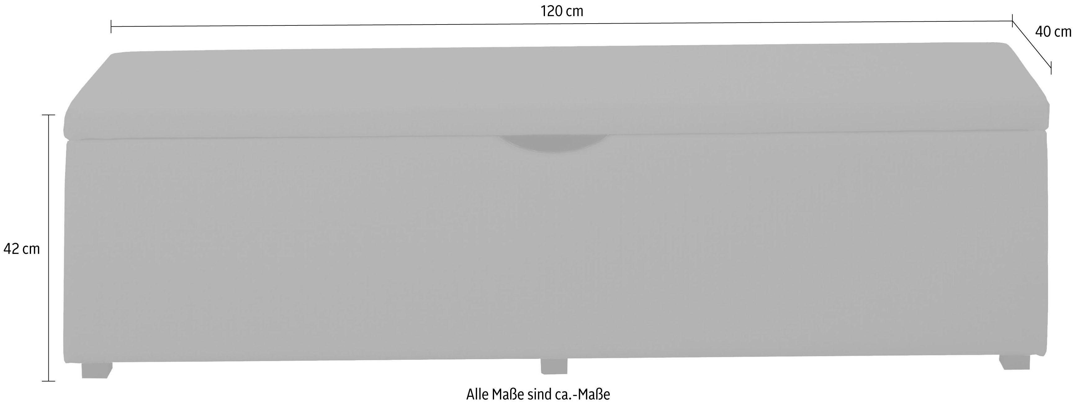 Places of Style Hockerbank Standaard Breedte 120 cm of 160 cm, ook als garderobebank of bedbank