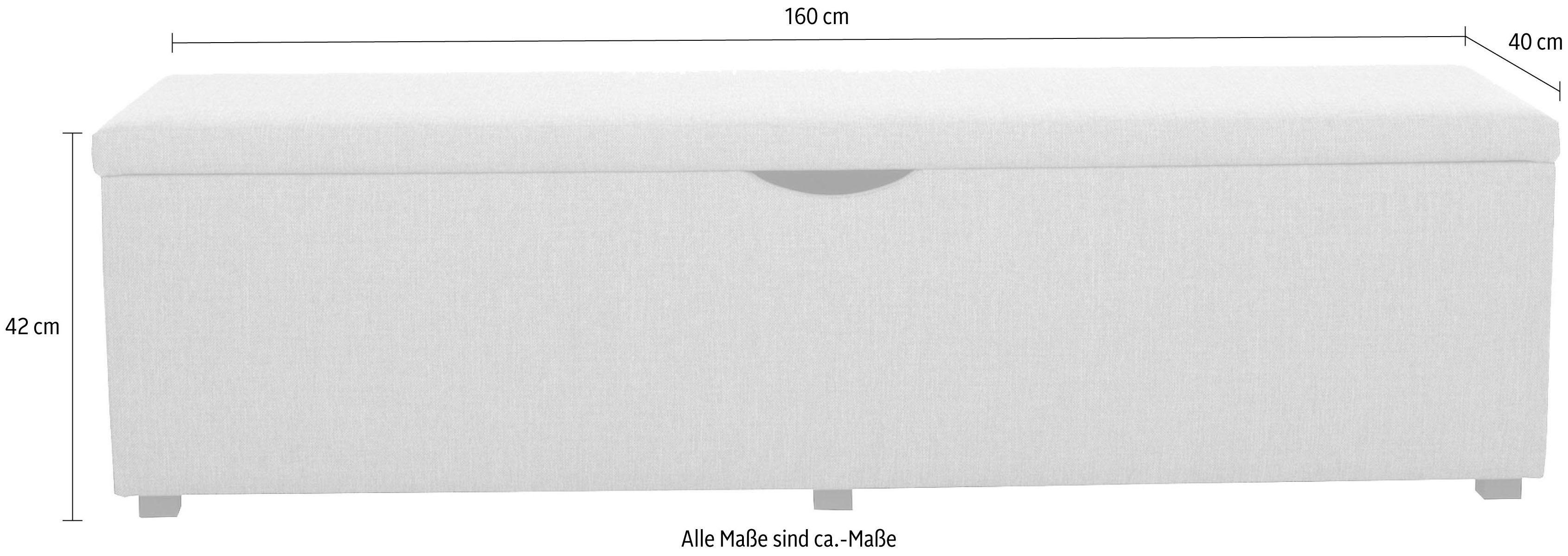 Places of Style Hockerbank Standaard Breedte 120 cm of 160 cm, ook als garderobebank of bedbank