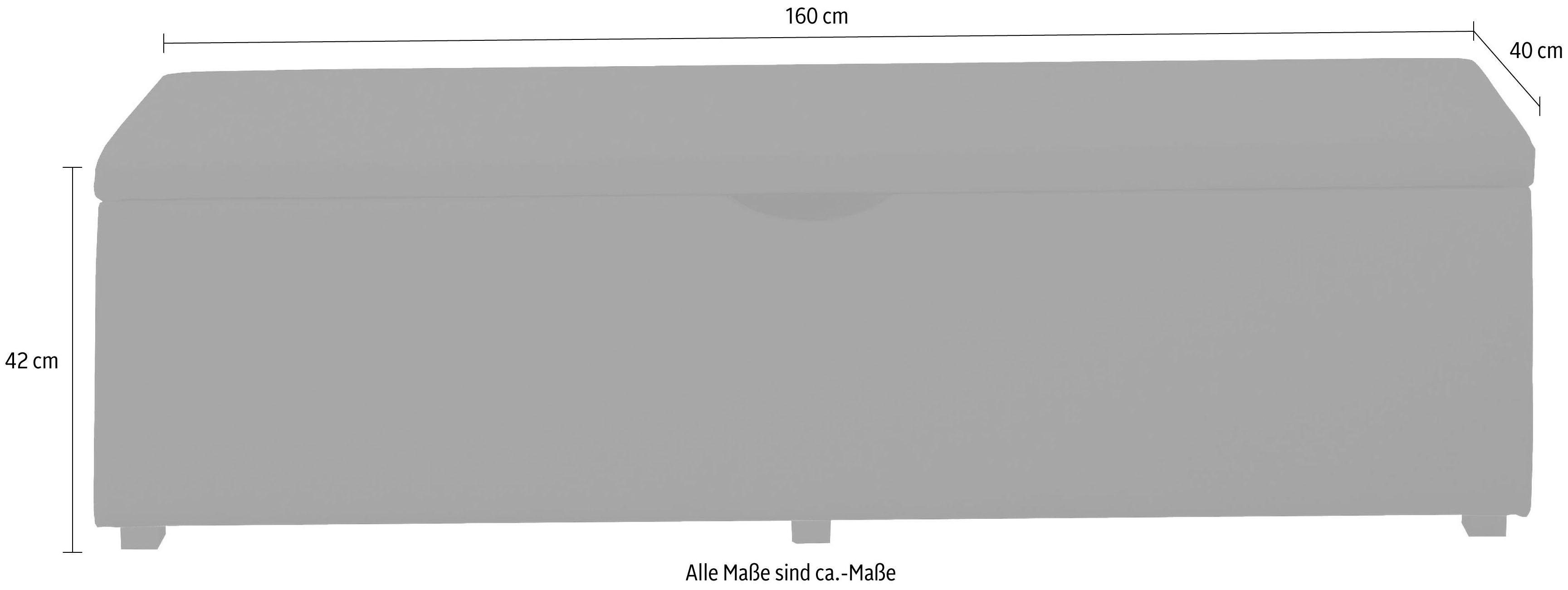 Places of Style Hockerbank Standaard Breedte 120 cm of 160 cm, ook als garderobebank of bedbank