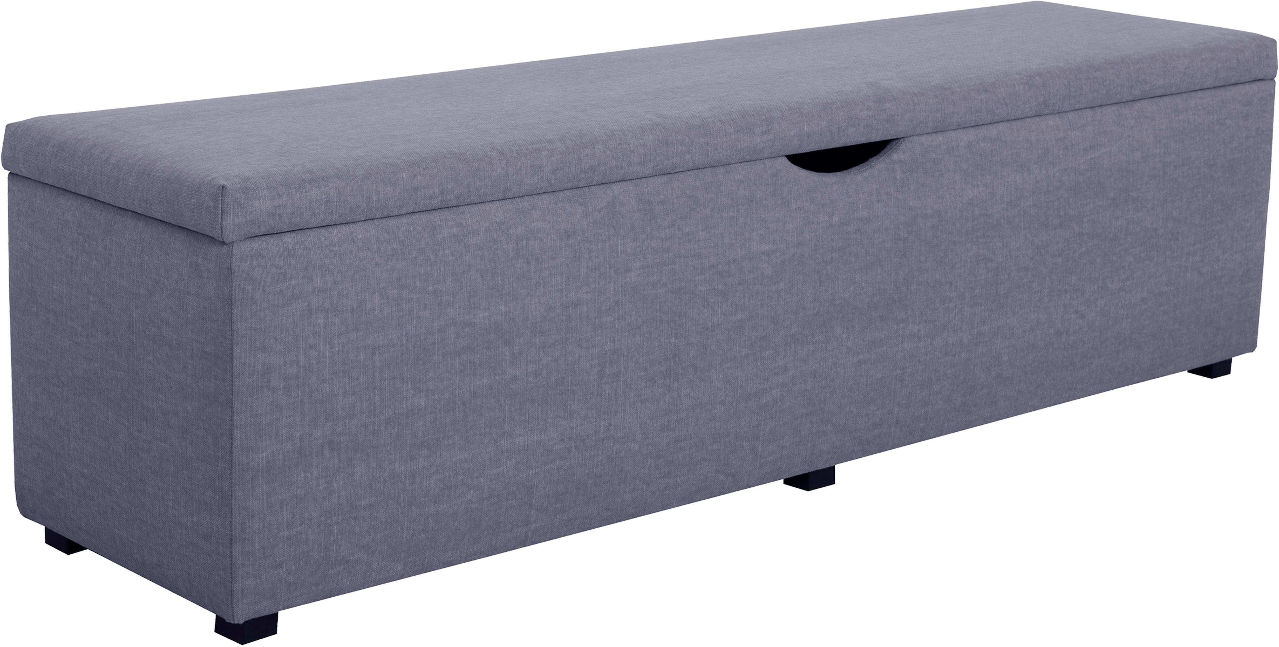 Places of Style Hockerbank Standaard Breedte 120 cm of 160 cm, ook als garderobebank of bedbank hockers maat 160 cm x 42 cm x 40 cm blauw