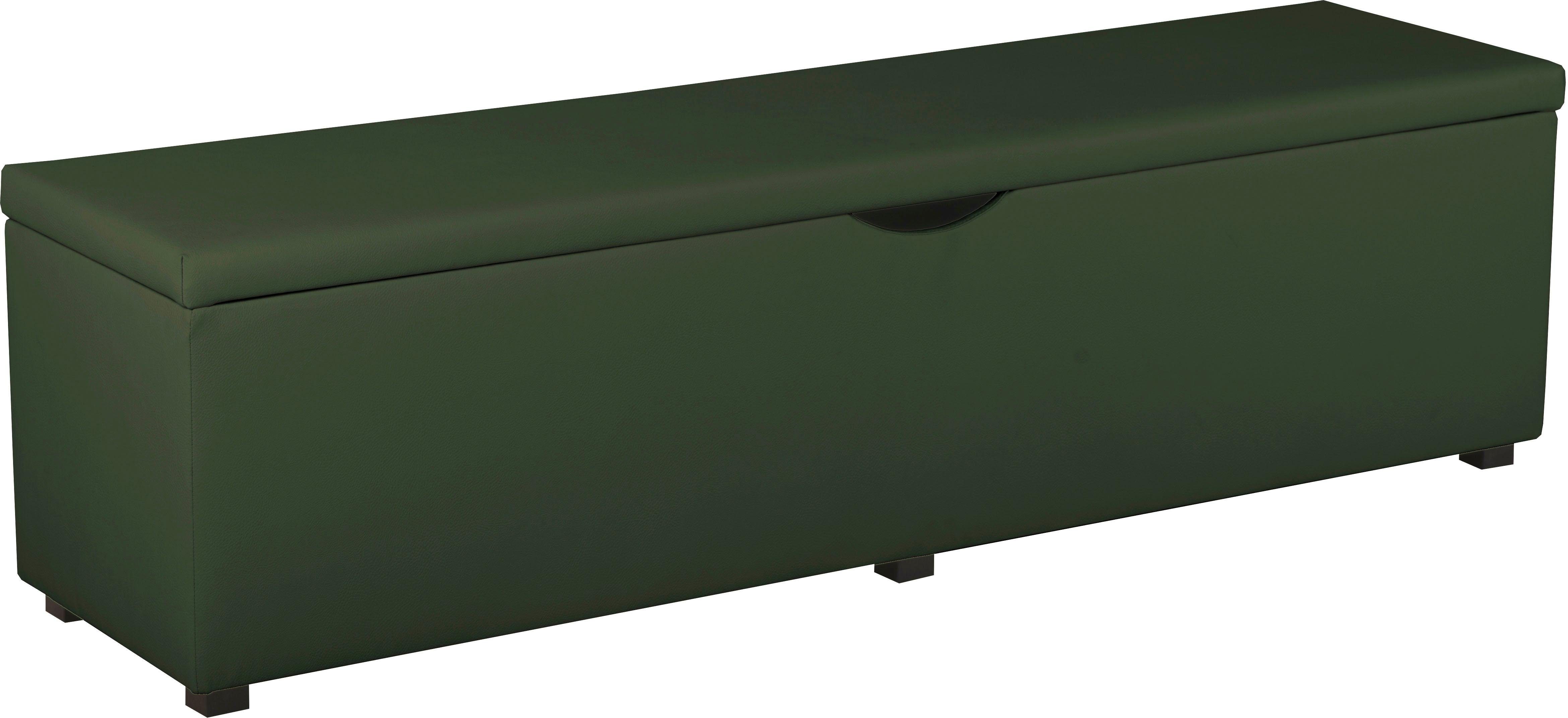Places of Style Hockerbank Standaard Breedte 120 cm of 160 cm, ook als garderobebank of bedbank hockers maat 160 cm x 42 cm x 40 cm groen