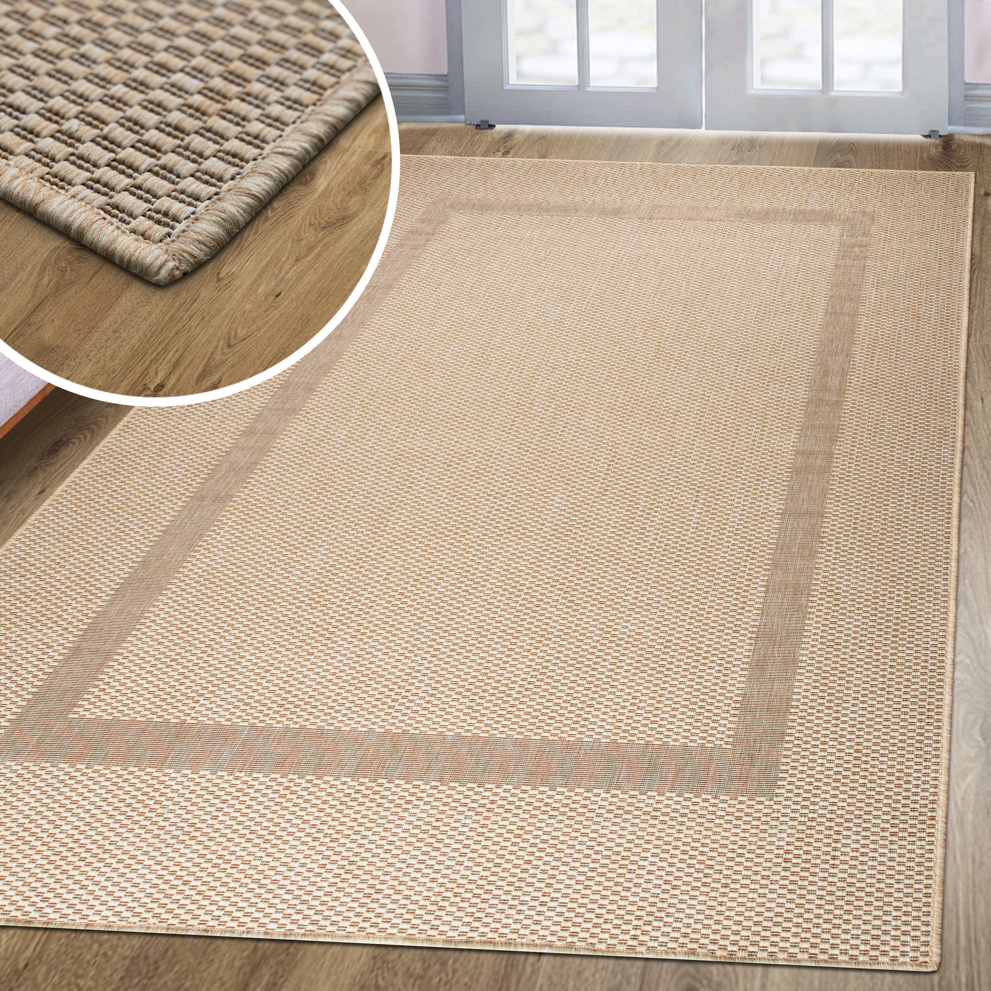 my home Vloerkleed Venetië rand is ook als loper verkrijgbaar Geschikt voor binnen en buiten, sisal-look, weerbestendig & uv-bestendig