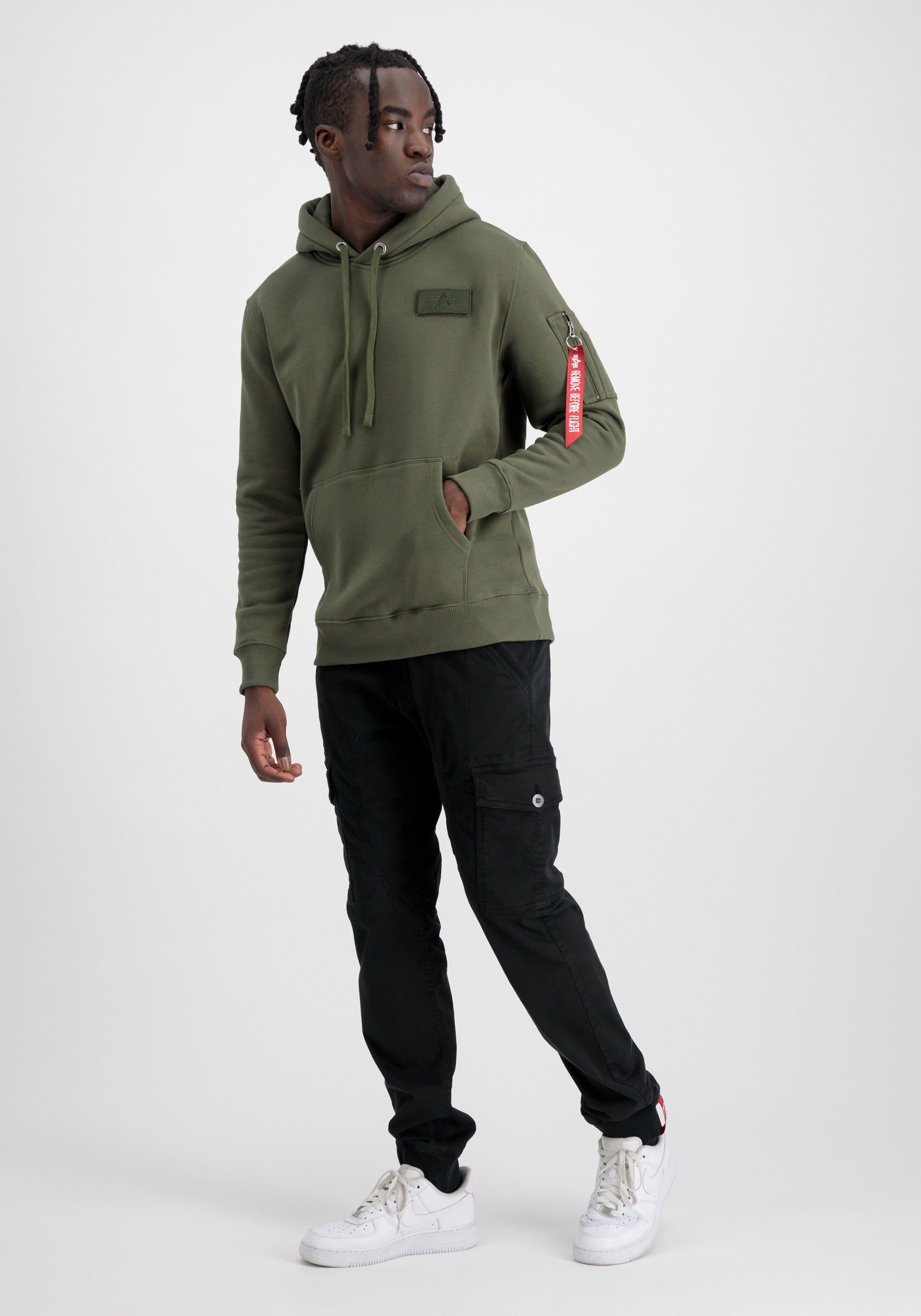 Alpha Industries Hoodie Alpha Industries Men - Hoodies Red Stripe Hoodie
