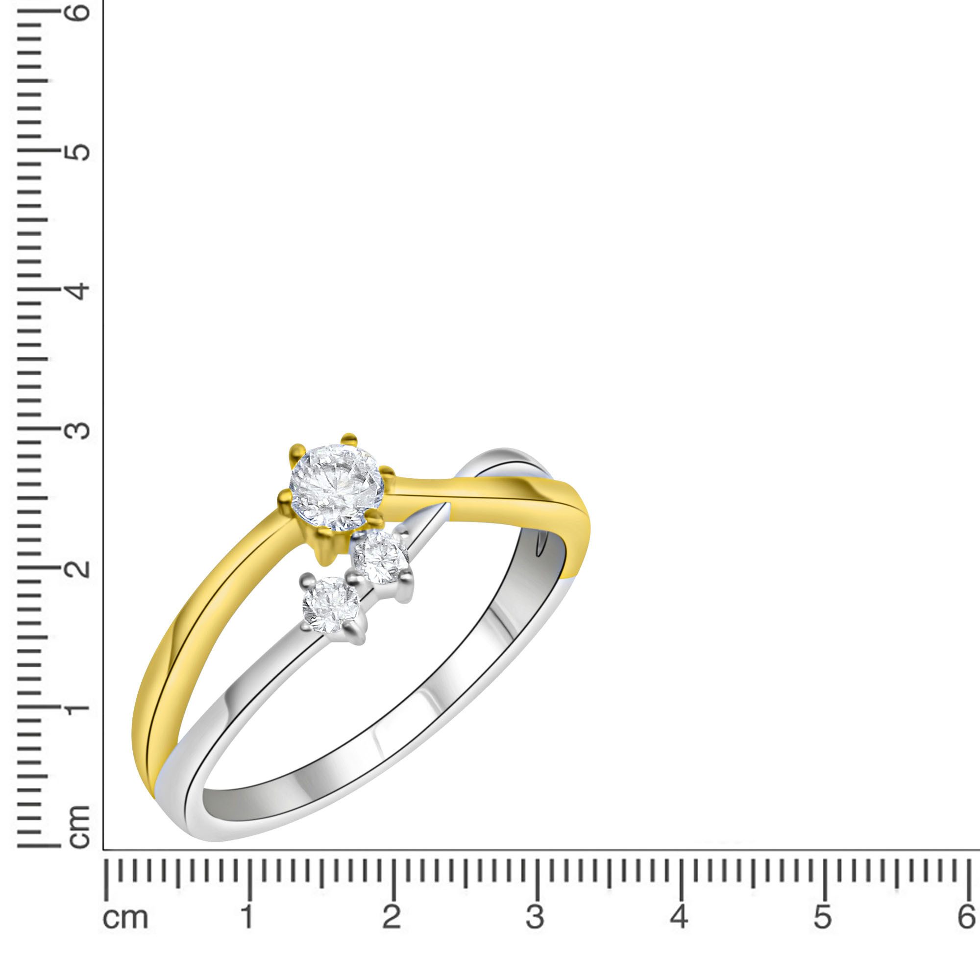 Firetti Zilveren ring Sieraden cadeau zilverkleur 925 vinger ring bicolor