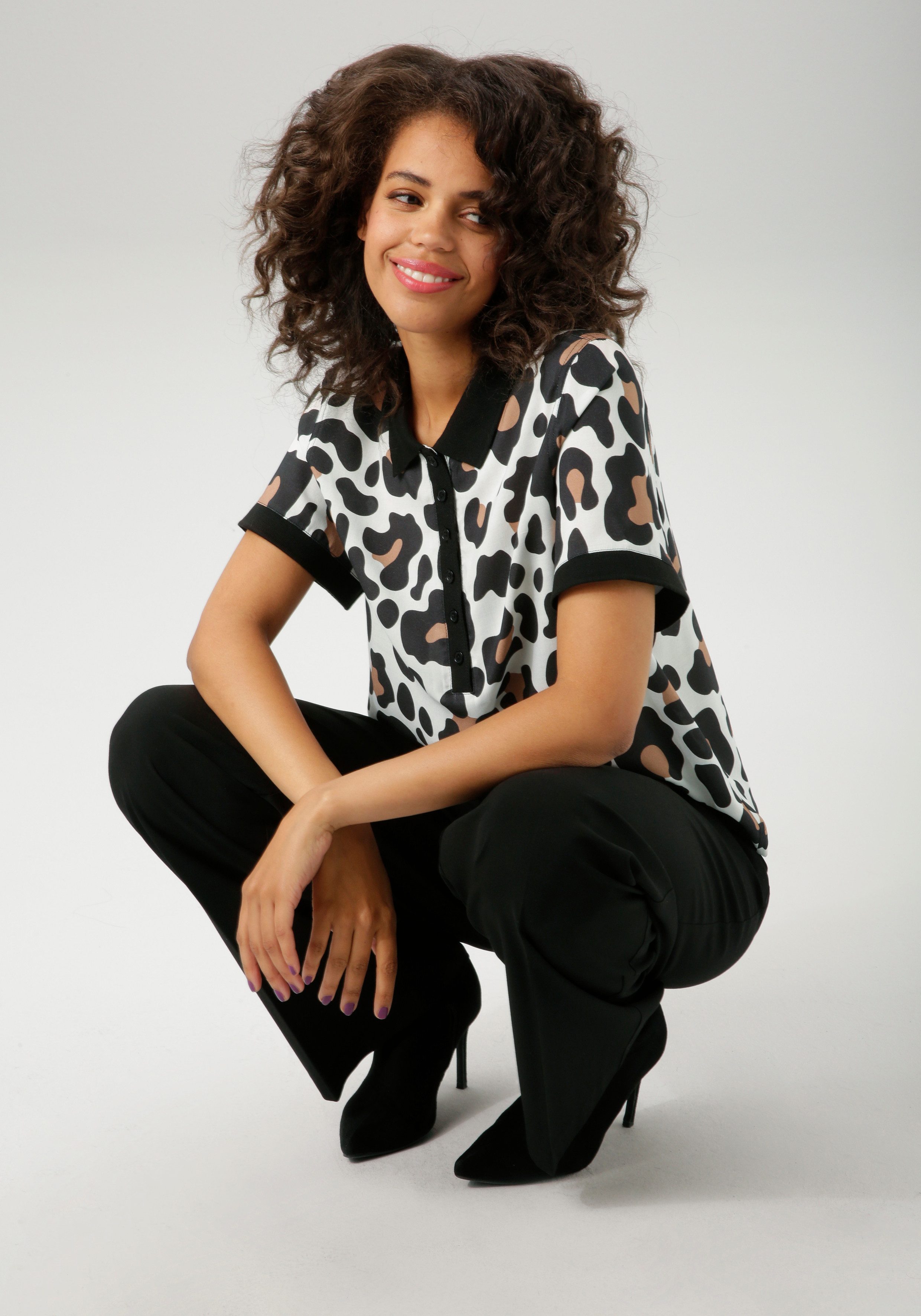 Aniston CASUAL Blouse met korte mouwen