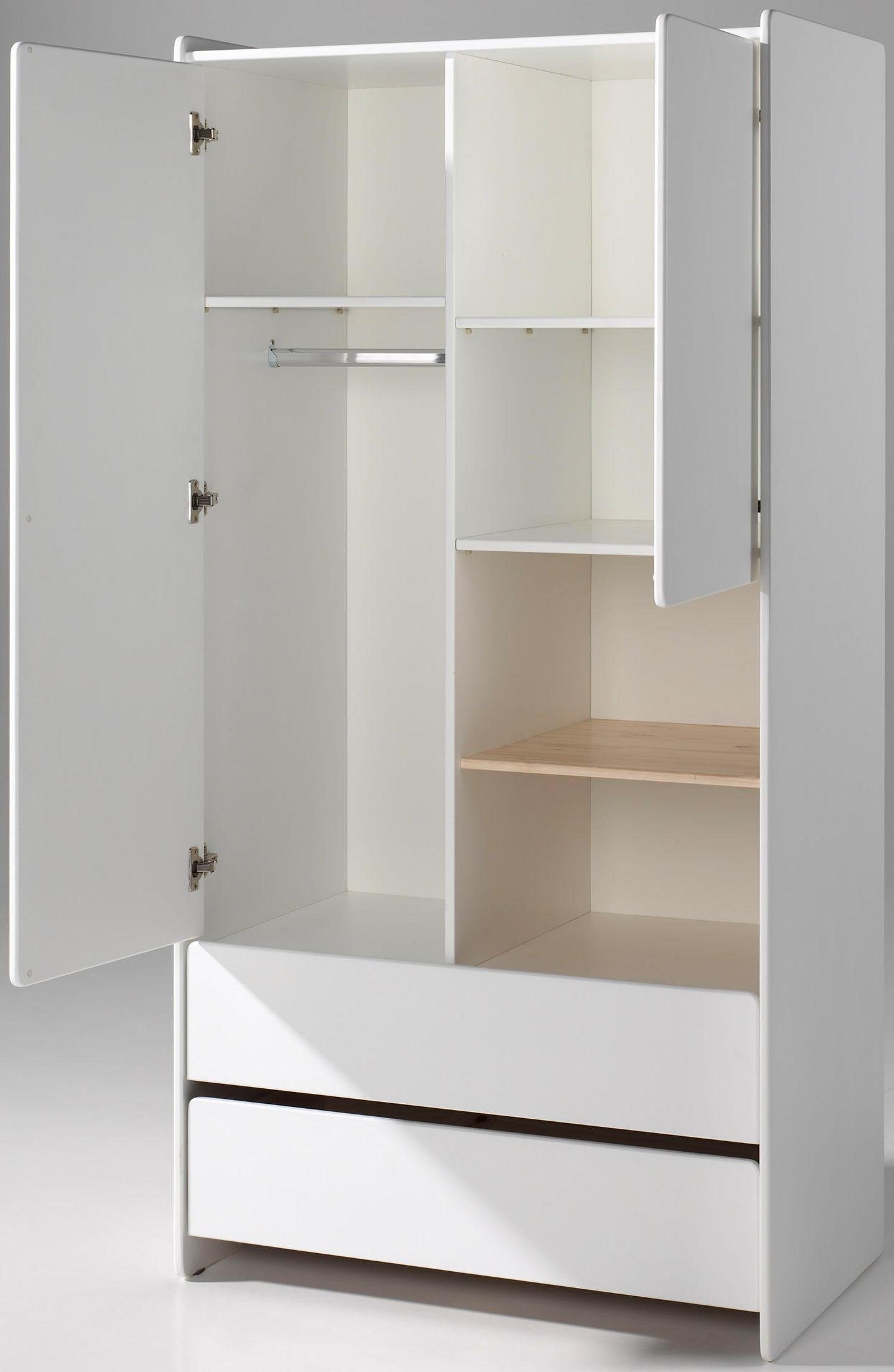 Vipack Kledingkast Kiddy, met functionele indeling en 2 lades, stevig gebouwd