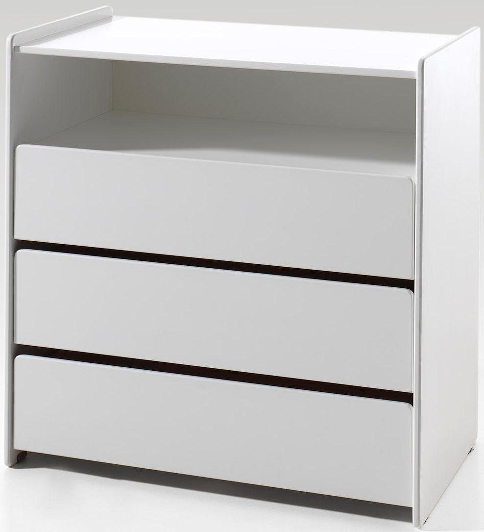 Vipack Ladekast Kiddy, met 3 ruime lades en 1 open vak
