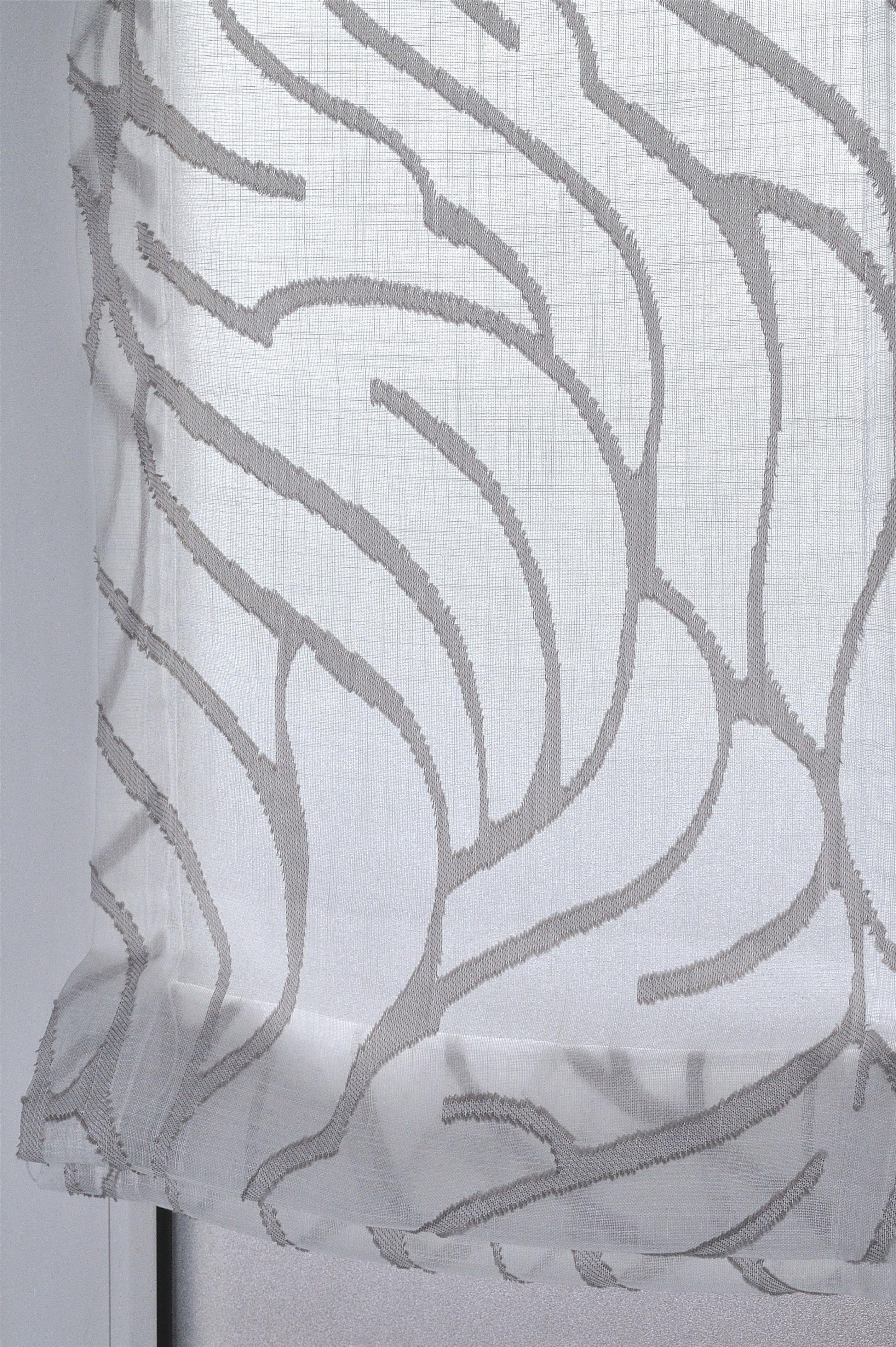 Kutti Romeins rolgordijn Skyline halftransparant, polyester, op te hangen met haken (1 stuk)