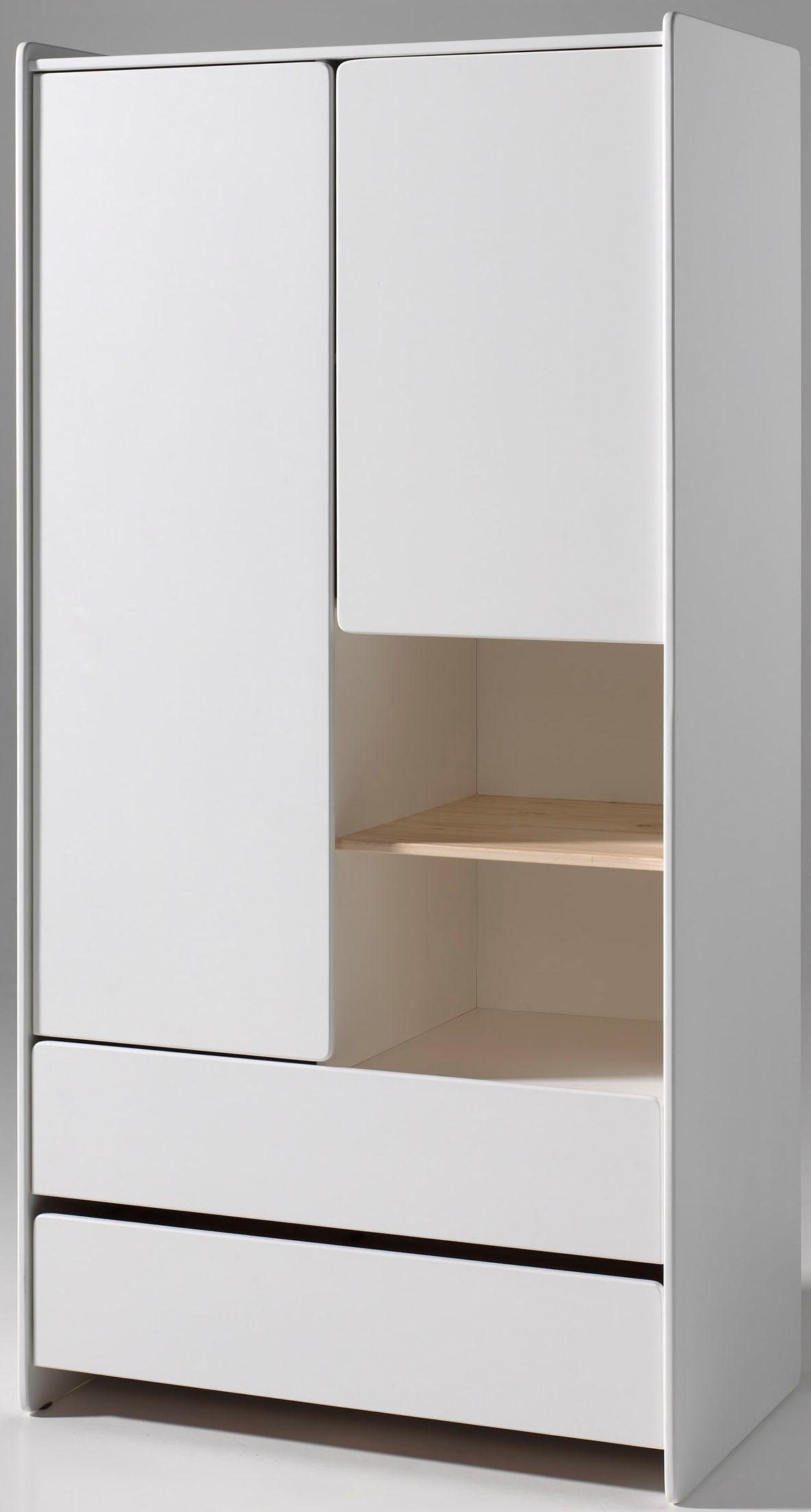 Vipack Kledingkast Kiddy, met functionele indeling en 2 lades, stevig gebouwd