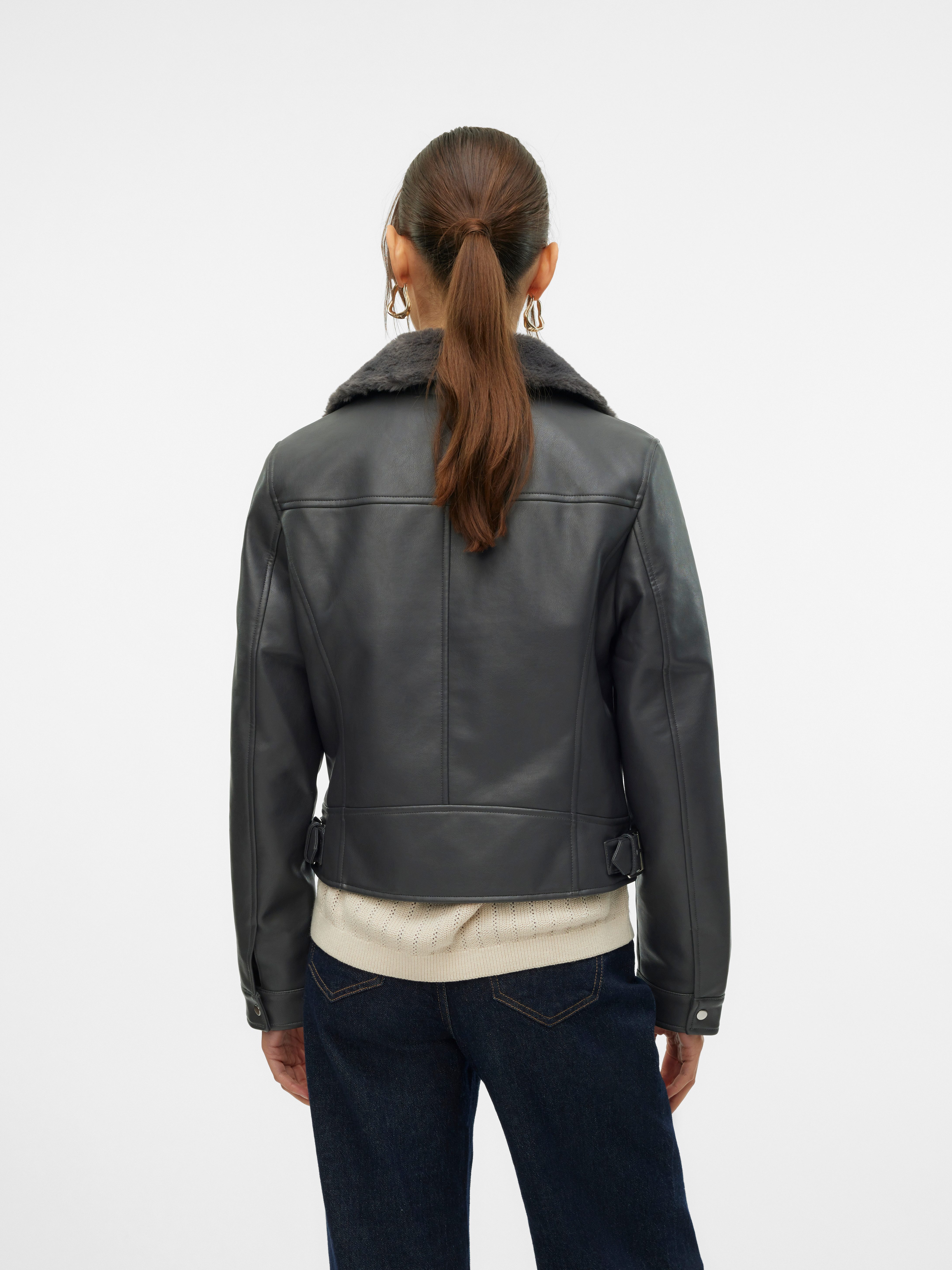 Vero Moda Imitatieleren jack VMHAILEY SHORT COATED JACKET