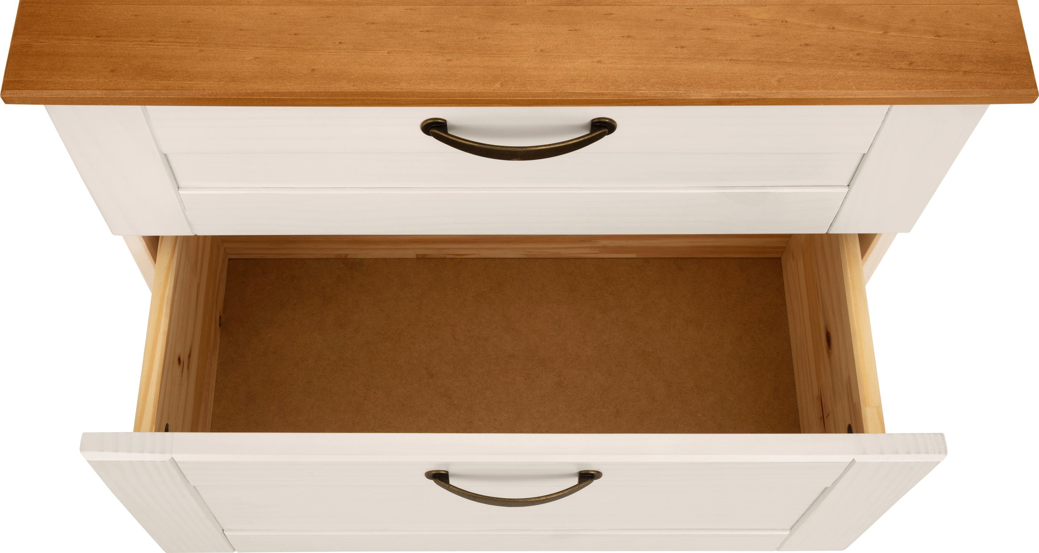 Home affaire Wastafelonderkast Rodby Massief, FSC®-gecertificeerd hout, grepen metaal, breedte 60 cm, hoogte 55 cm