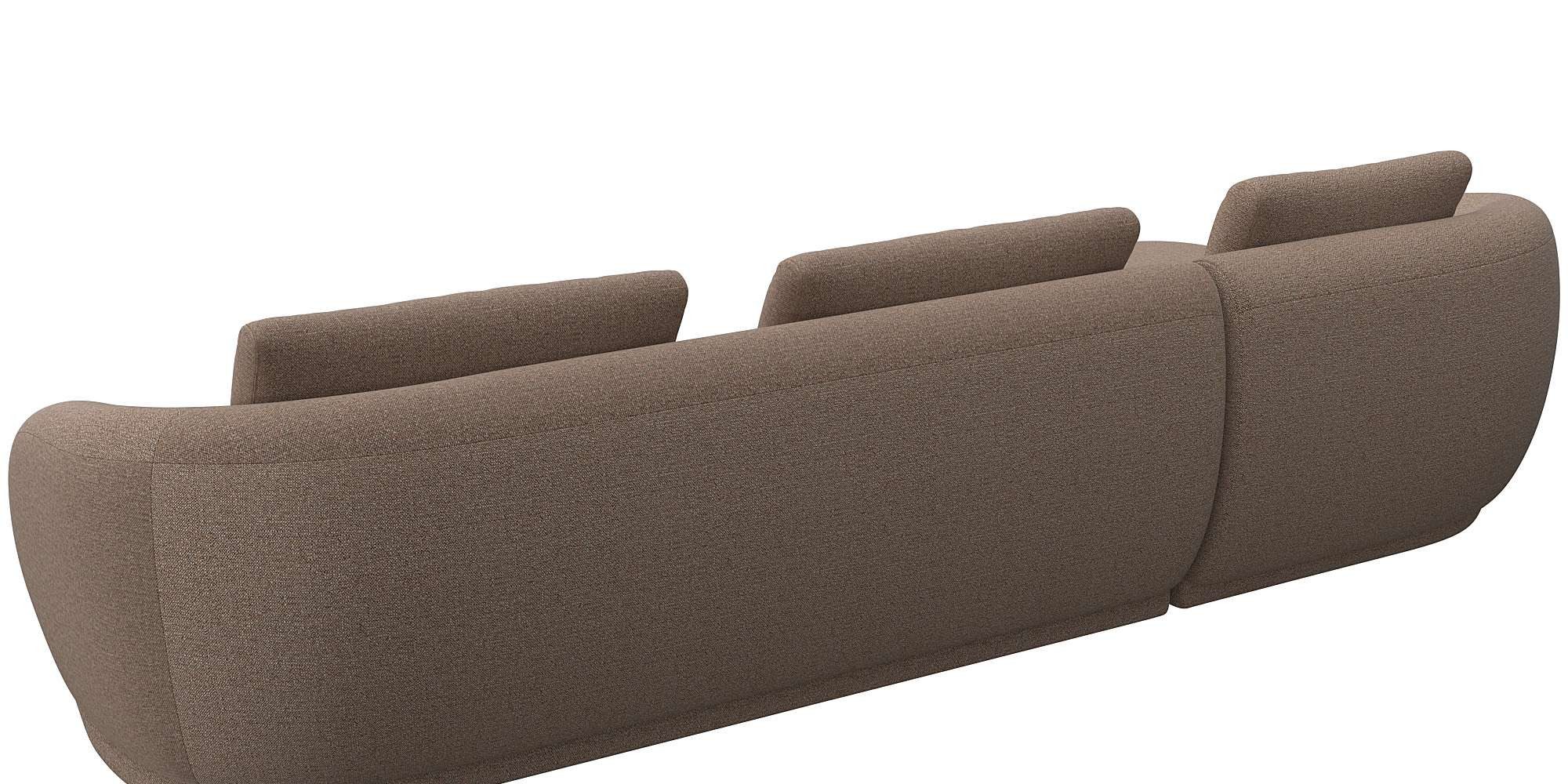 FLEXLUX Zithoek Torino, rond, L-vorm, bankhoek met recamière, longchair-sofa