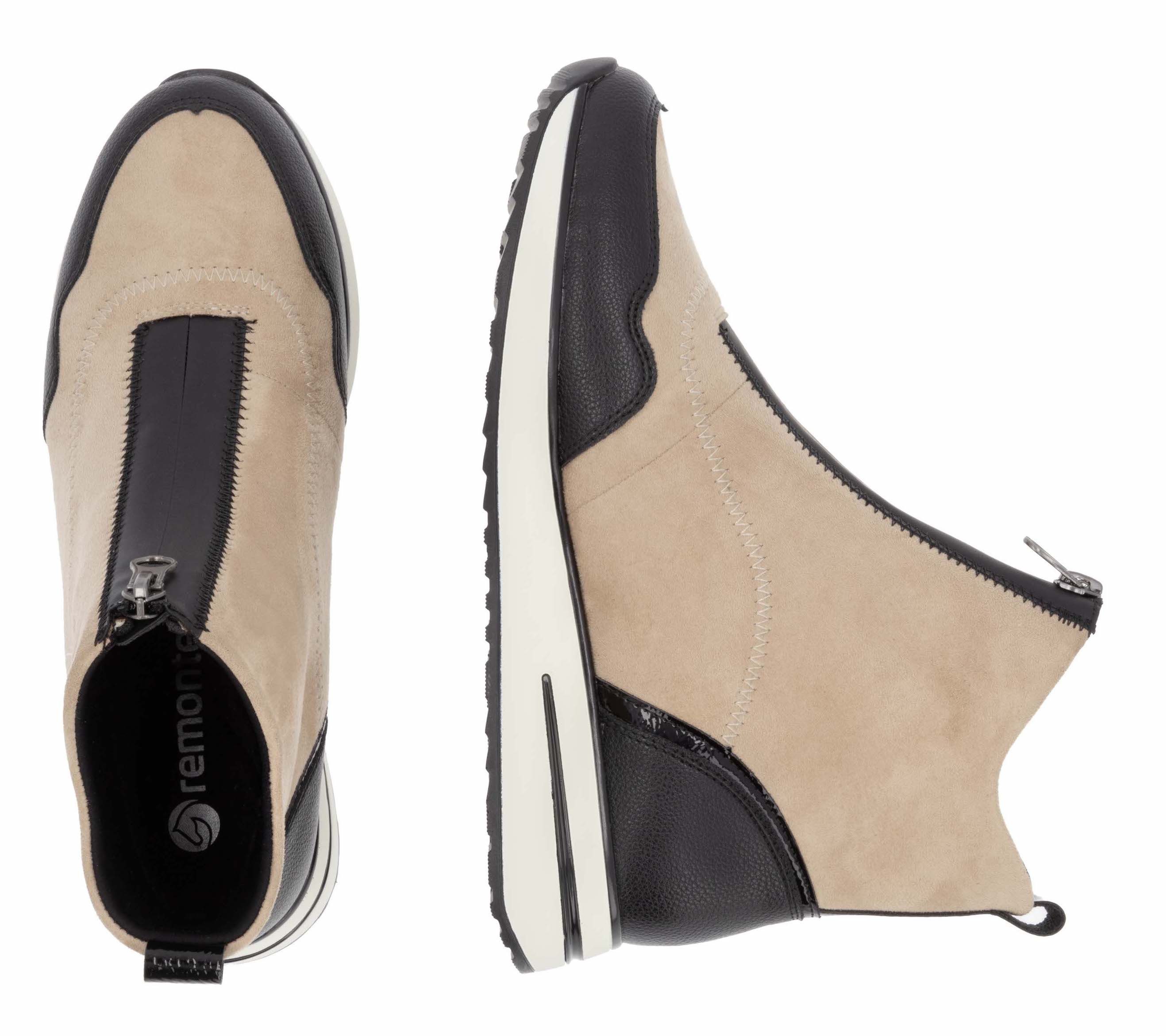 Remonte Slip-on sneakers sleehak, laarzen, enkellaars met praktische aantrekriem