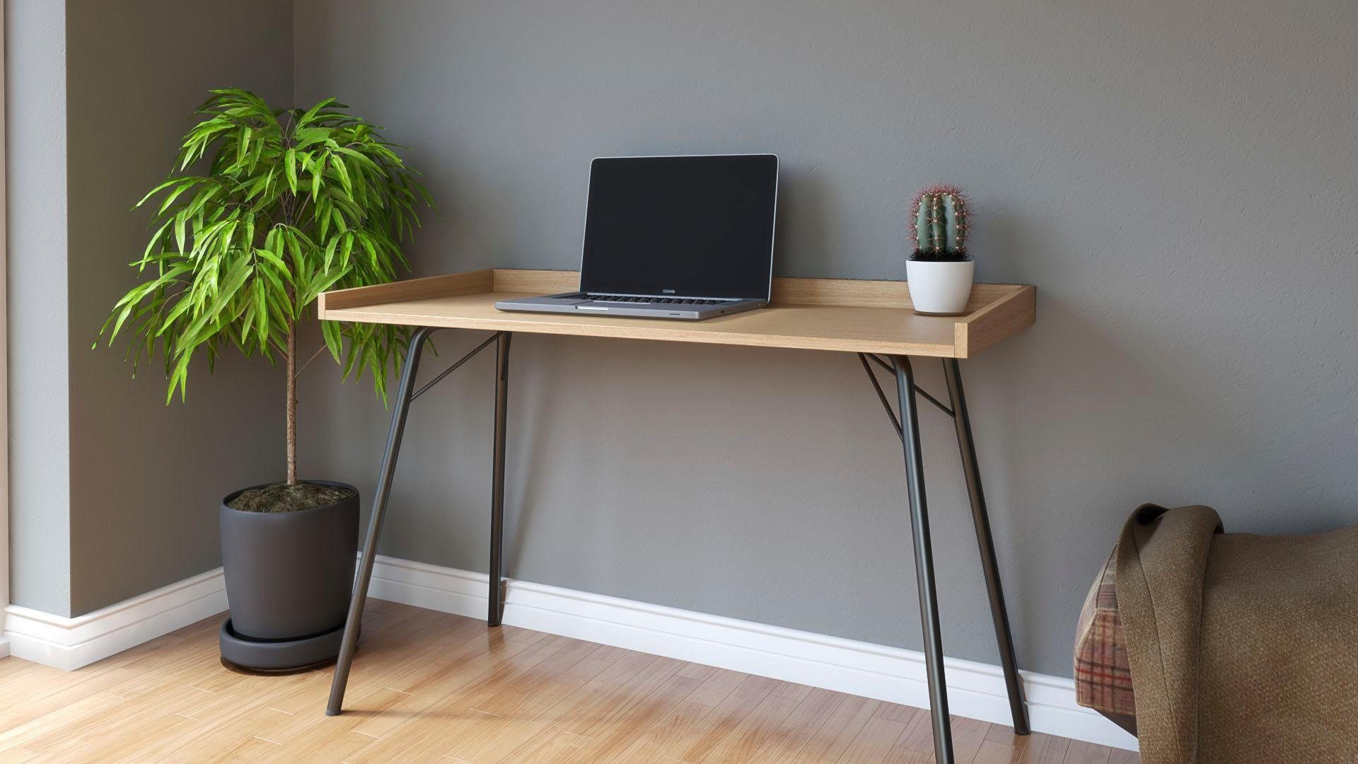 Woodman Bureau Rayburn in eenvoudige scandinavisch design bureaus bruin