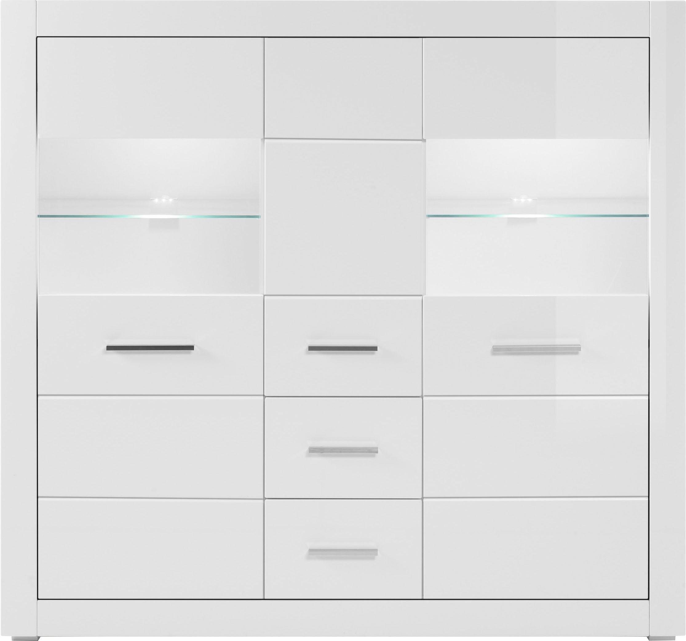INOSIGN Highboard Bianco Breedte 149 cm highboards maat 149x42x142 cm wit