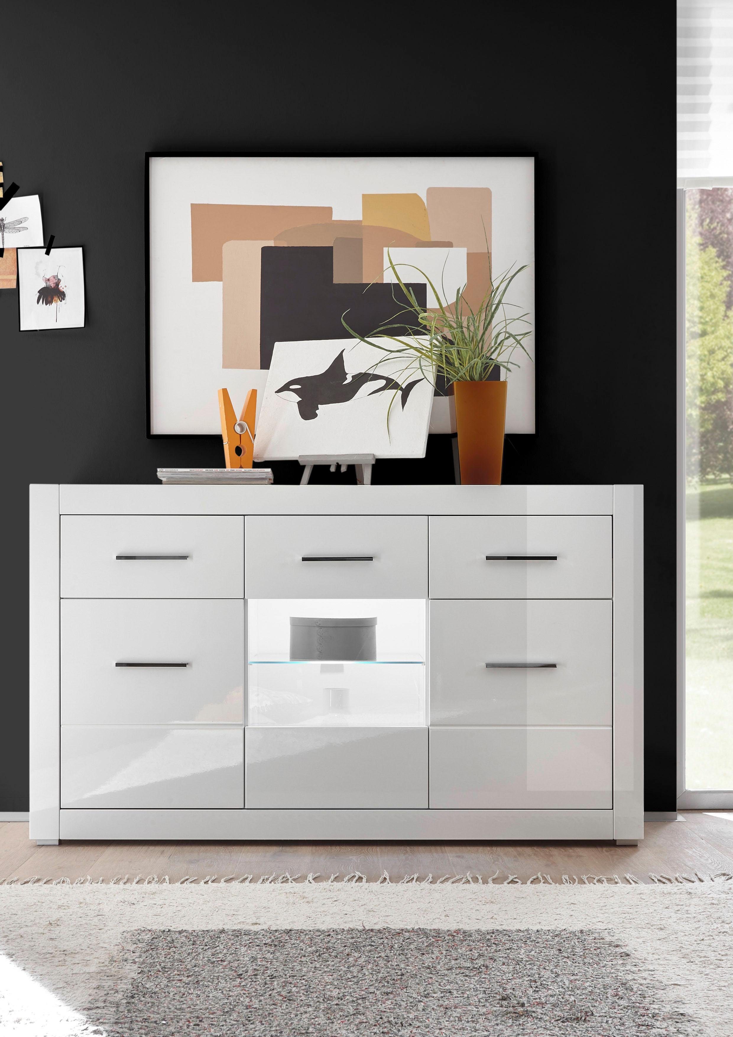 INOSIGN Dressoir Breedte 164 cm dressoirs maat 164x42x97 cm wit