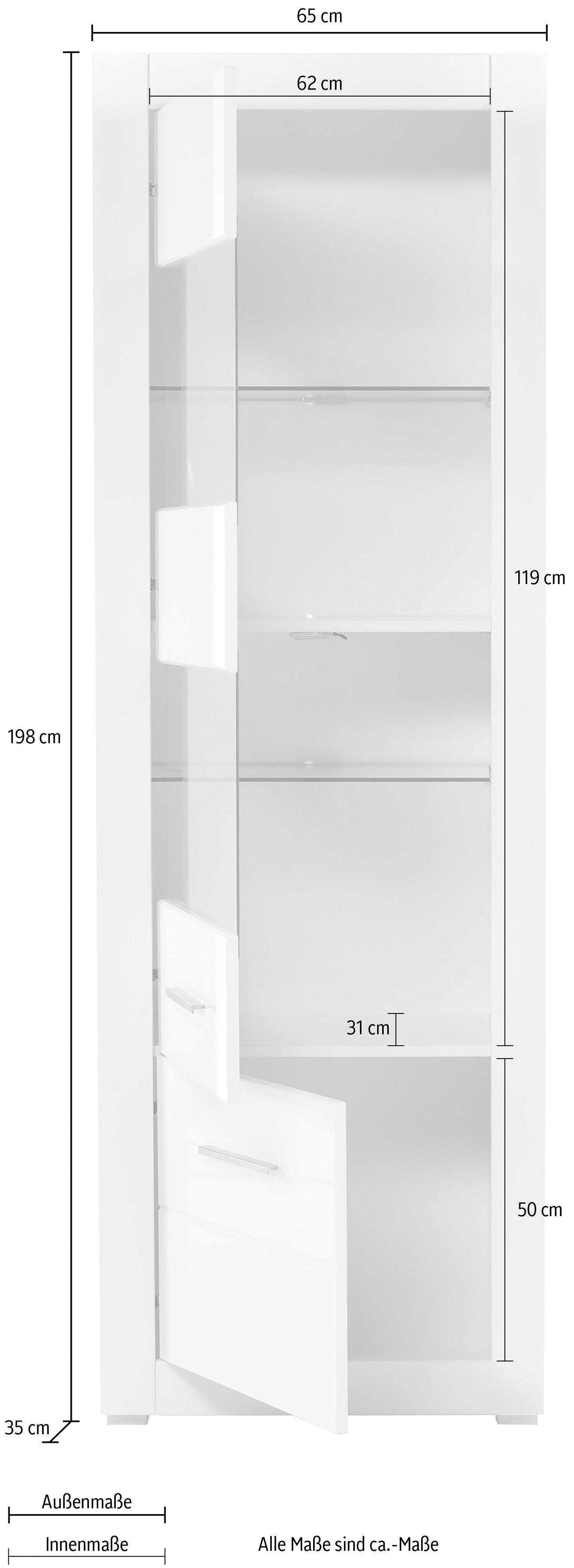 INOSIGN Vitrinekast Bianco Hoogte 198 cm