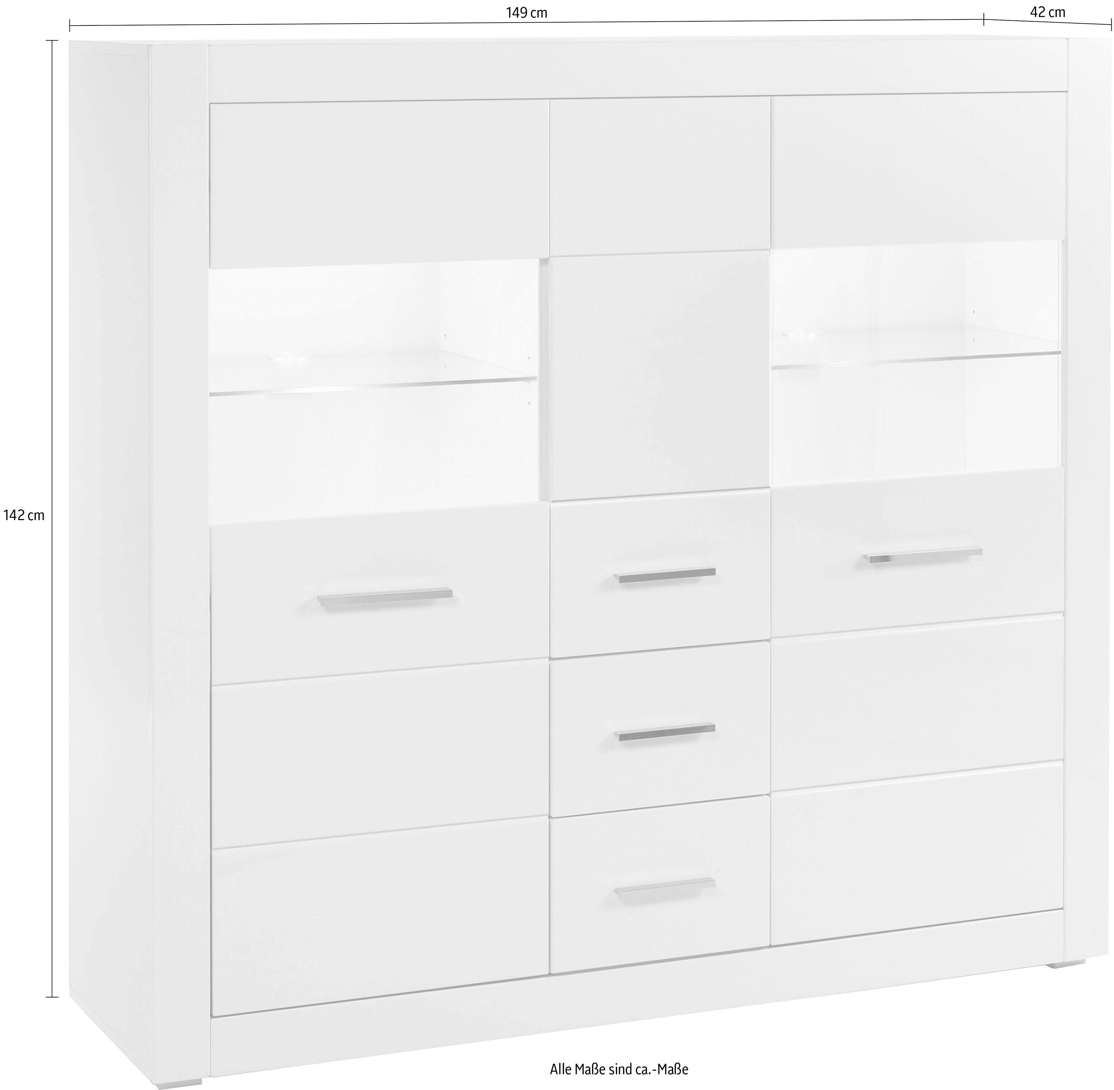 INOSIGN Highboard Bianco Breedte 149 cm