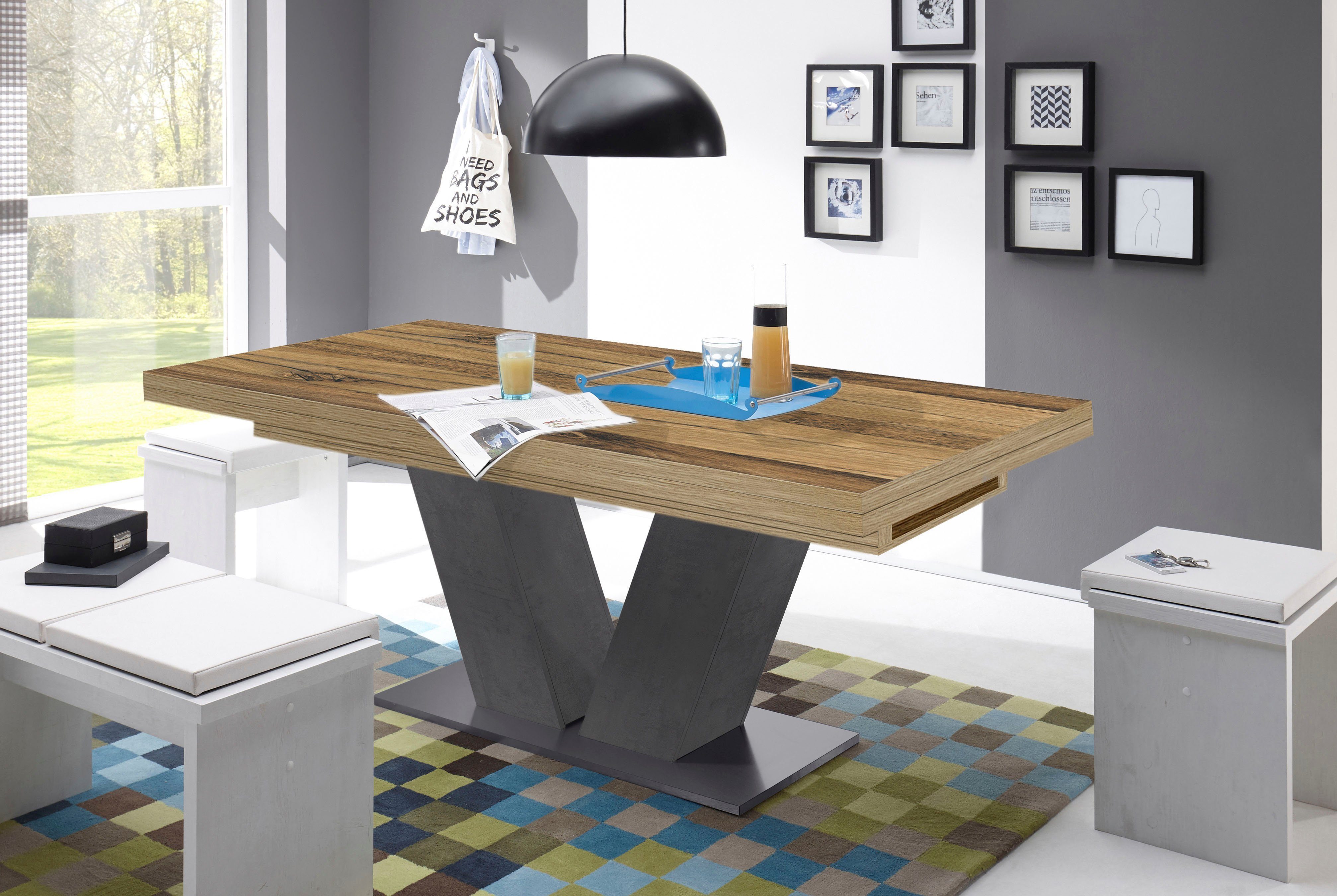 Mäusbacher Eettafel Comfort tafel TOPSELLER! Mäusbacher eettafel met V-frame en bodemplaat