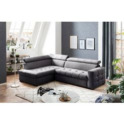Otto exxpo - sofa fashion Hoekbank Otusso Stiksels op de zitting. naar keuze met slaapfunctie en bedkist aanbieding