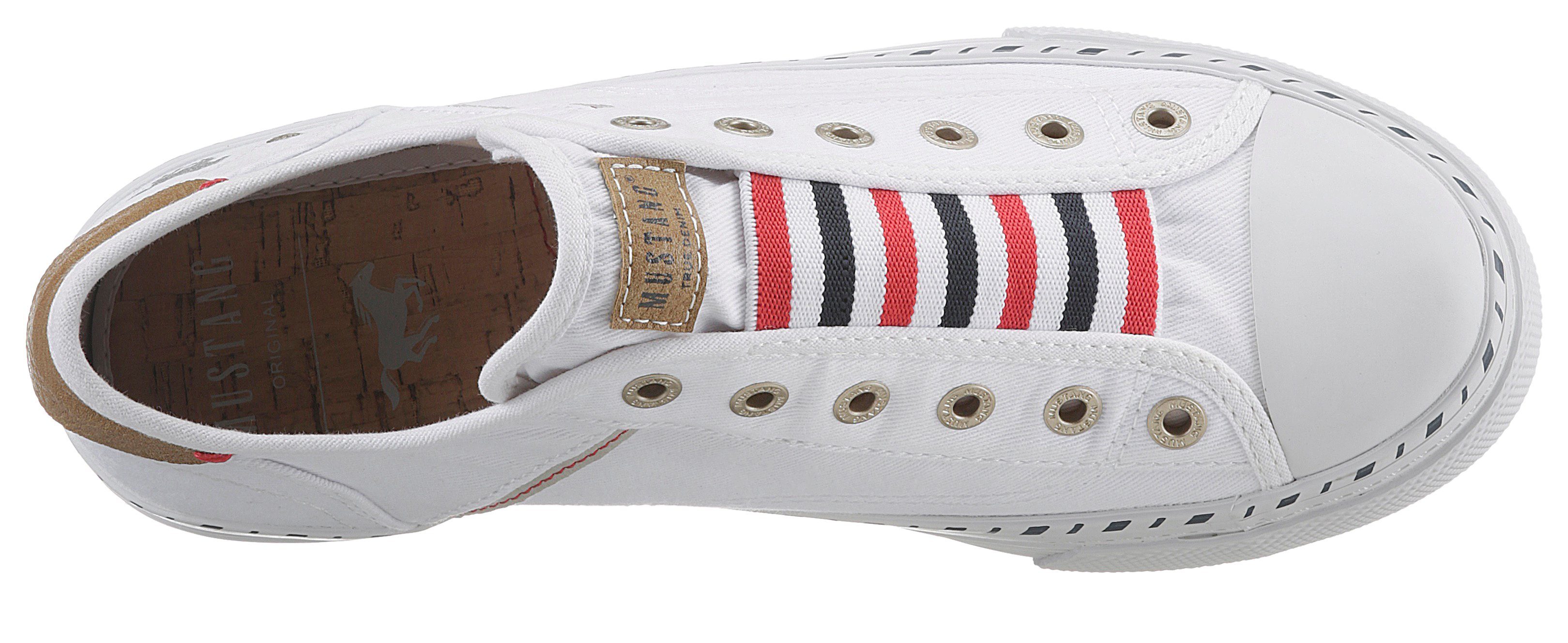 Mustang Shoes Slip-on sneakers Instapschoen, Vrijetijdsschoen Slippers, instapschoenen, vrijetijdsschoenen met praktische elastische band