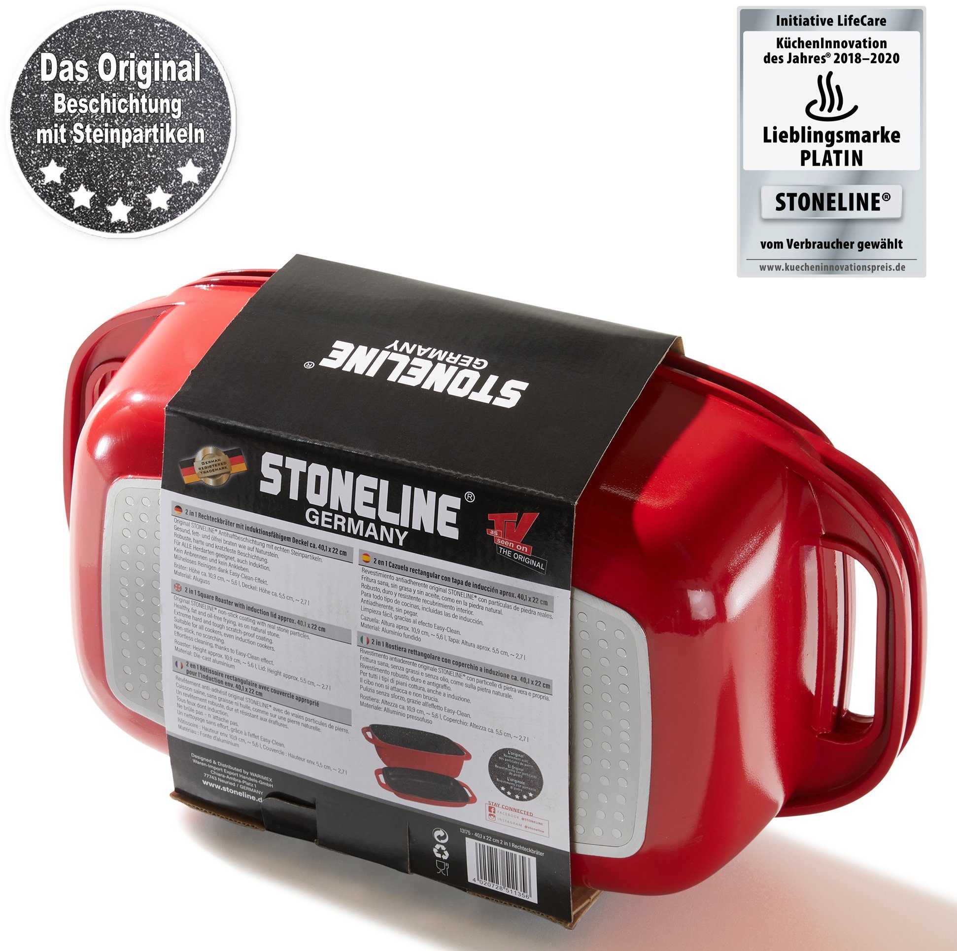 STONELINE Braadpan Inductie, 5,6 liter (set)