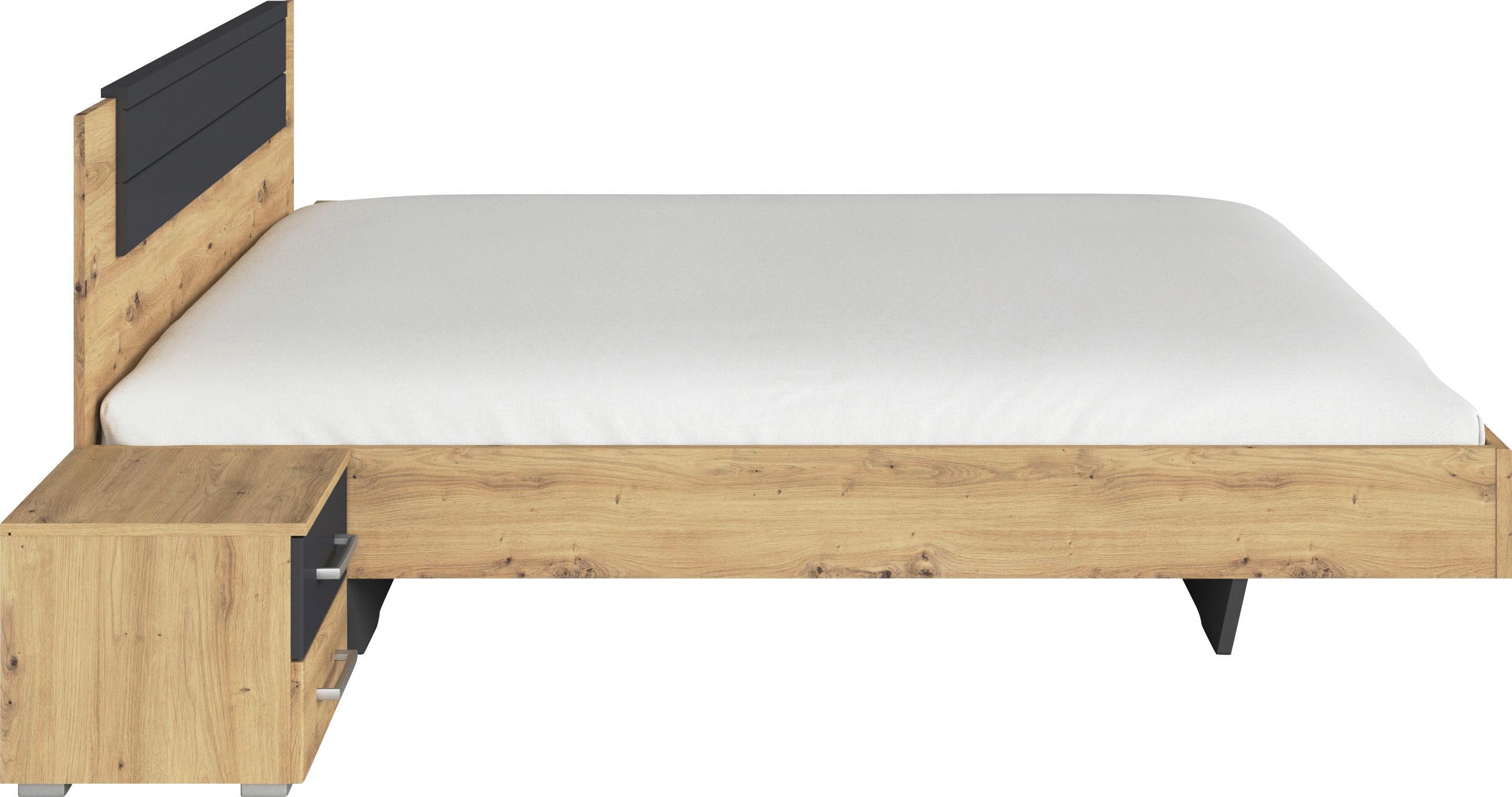 rauch Ledikant Tweepersoons futonbed BARCELONA in zwevende look (set, 3-delig)